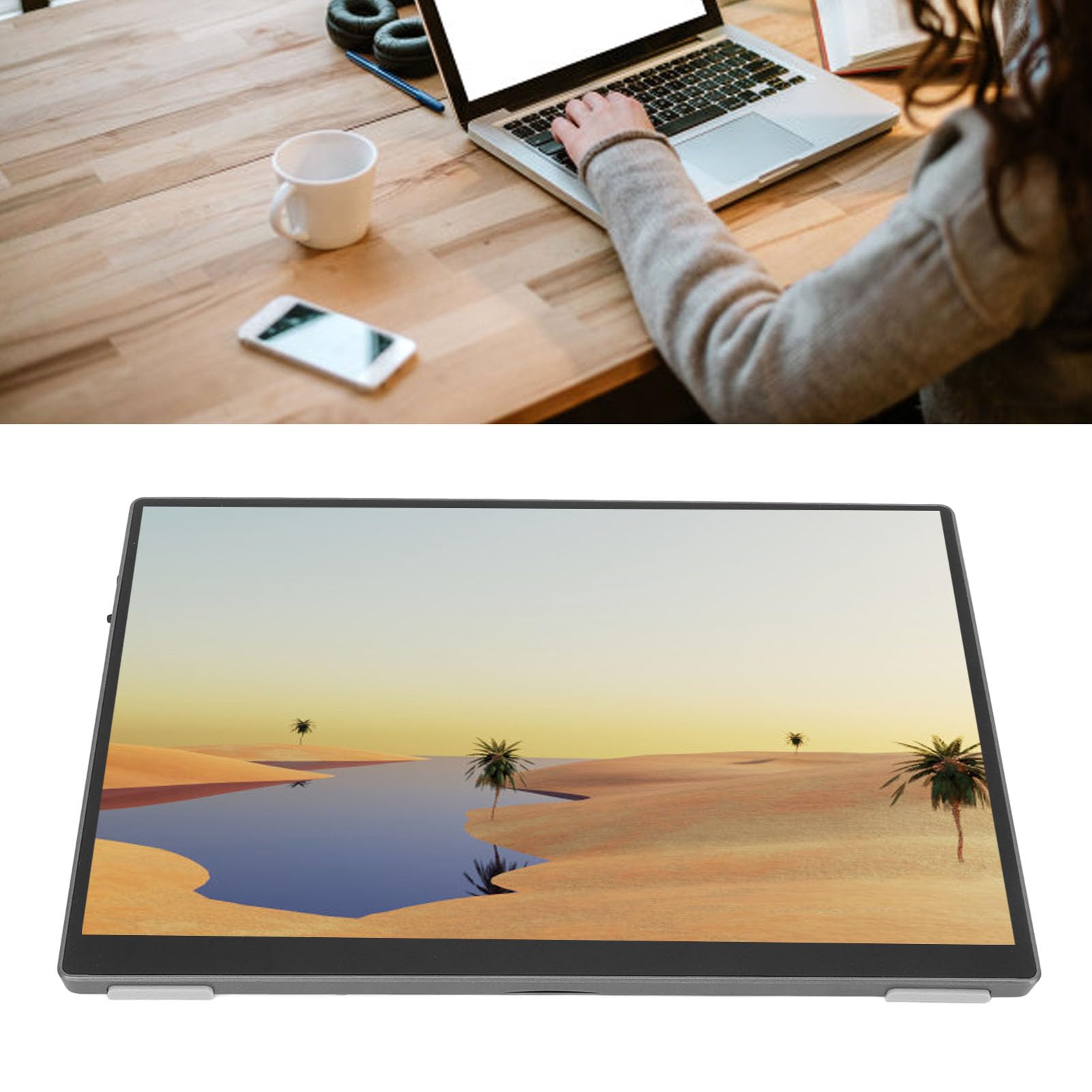 10.5 Inch Yctze Touchscreen Monitor - 1920x1280 IPS Display, 16:9 Mini Monitor with Eye Protection & Built-in Speakers | Perfect for Digital Signage, Gaming, and Office Work