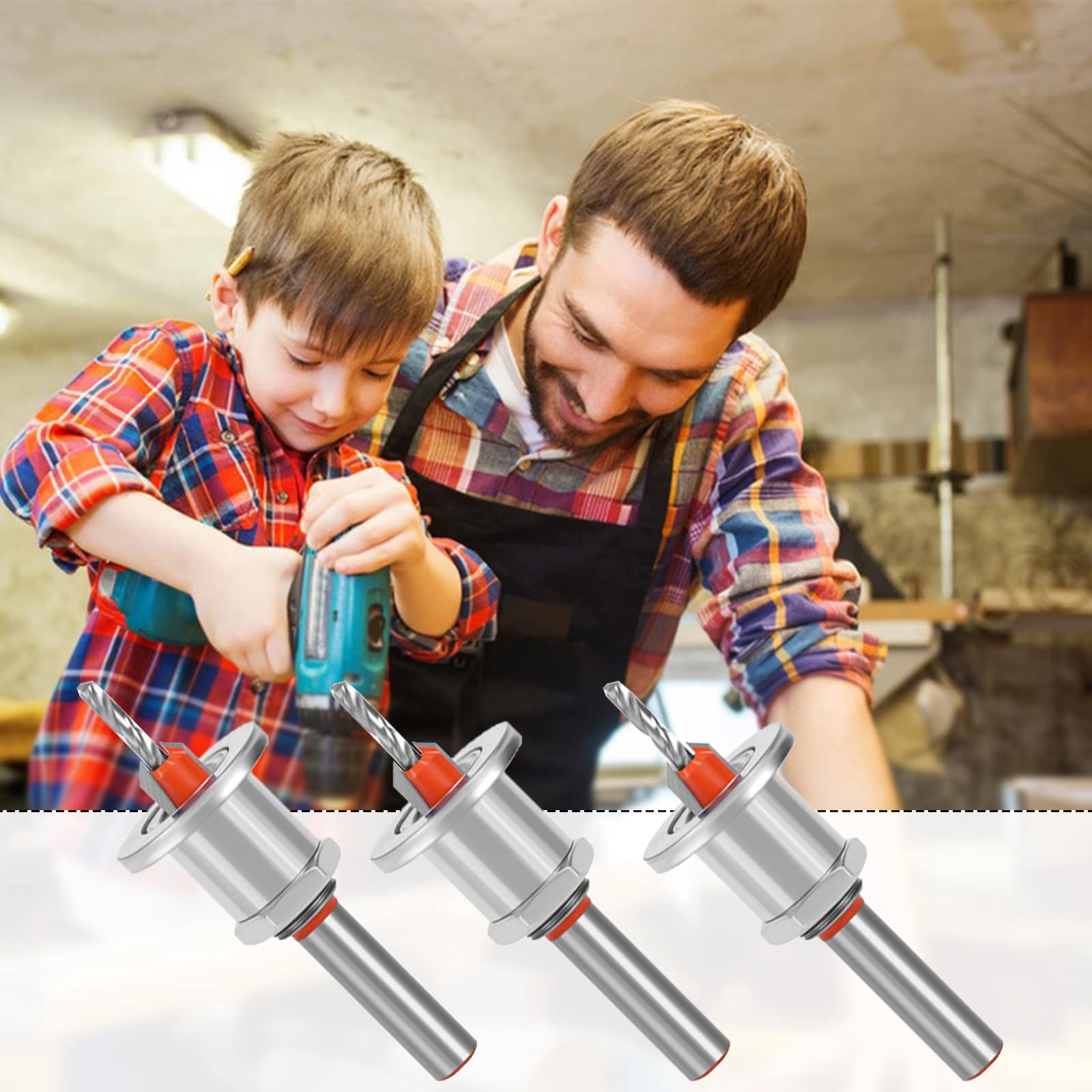 5PCS Carbide Tipped 90° Countersink Drill Bits with Adjustable Depth Stop - High Speed Steel Round Shank for Woodworking, Metal, Plastic - Perfect for Counterboring, Chamfering & Deburring Applications