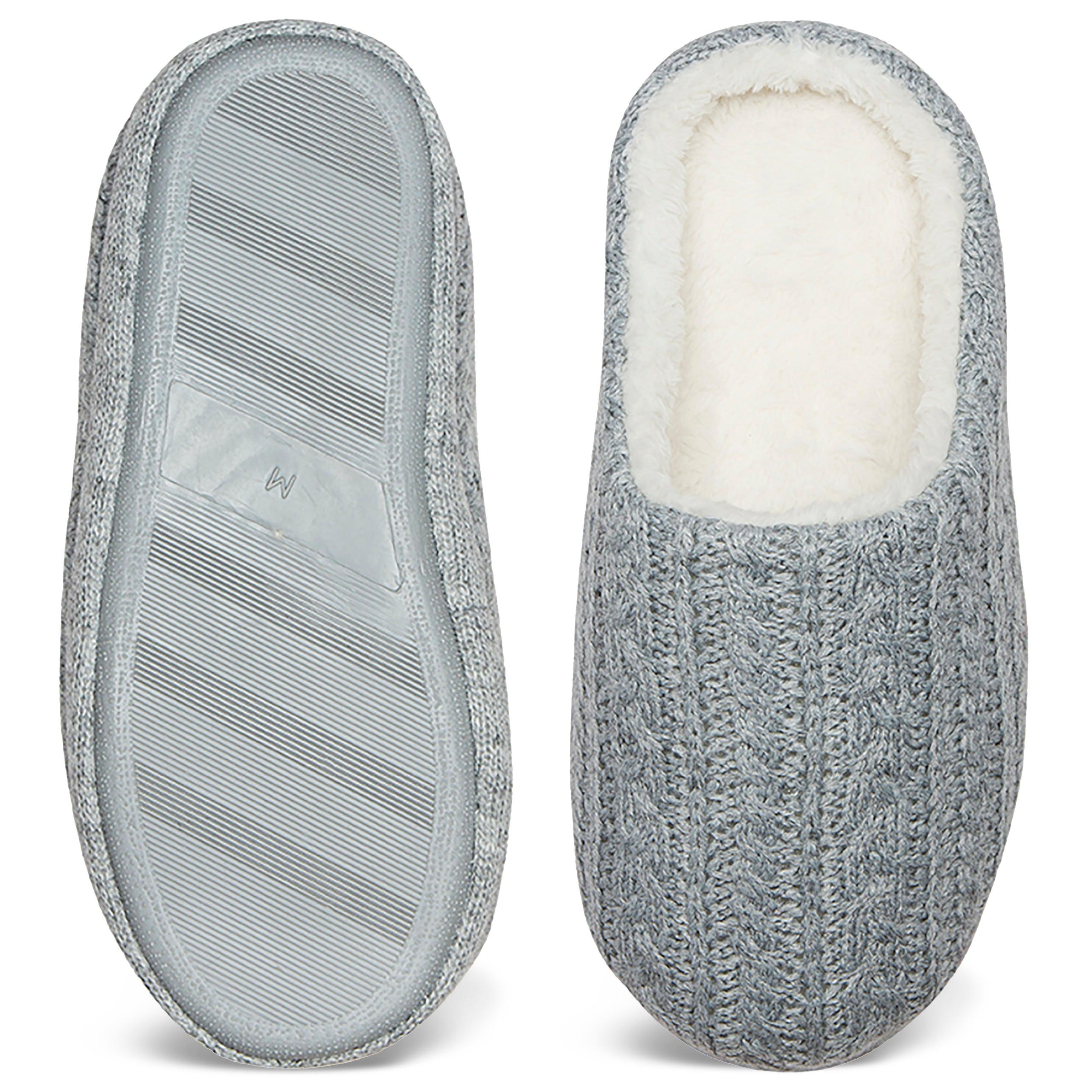 Cozy Women's Cable Knit Slippers - Warm Indoor/Outdoor House Shoes for Winter Comfort - Perfect for Home, Office & Relaxation