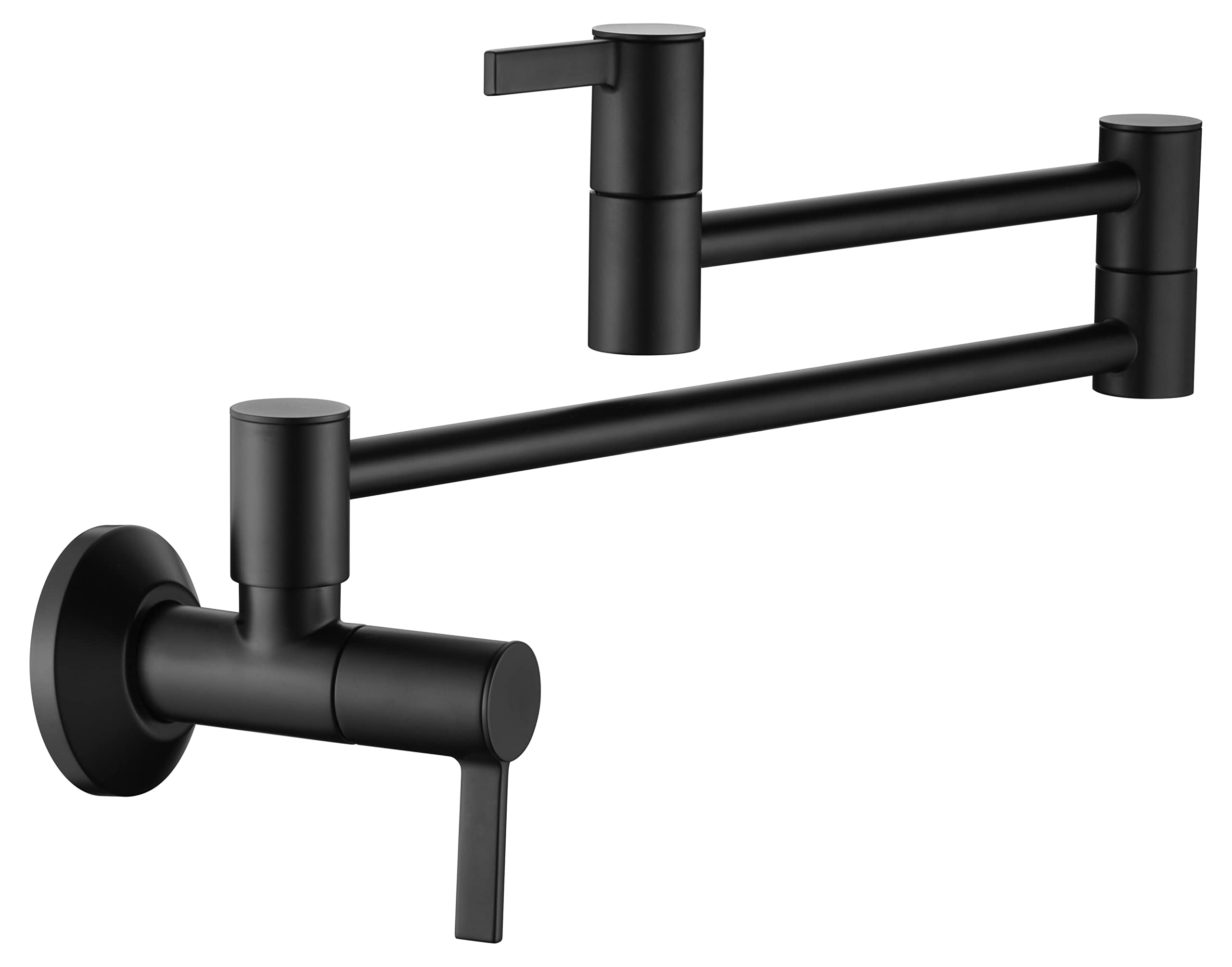 Ultra Faucets UF91707 Matte Black Contemporary Stainless Steel Pot Filler Faucet - Perfect for Kitchen Sink, Stove, and Cooking Area Installation