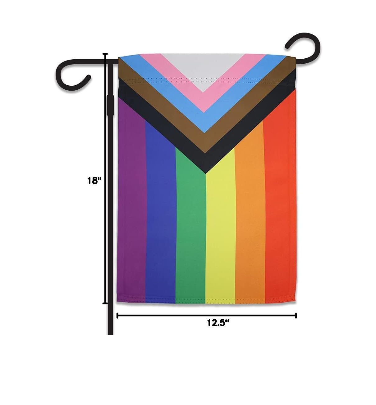 Progress Pride Inclusive Garden Flag - 12x18