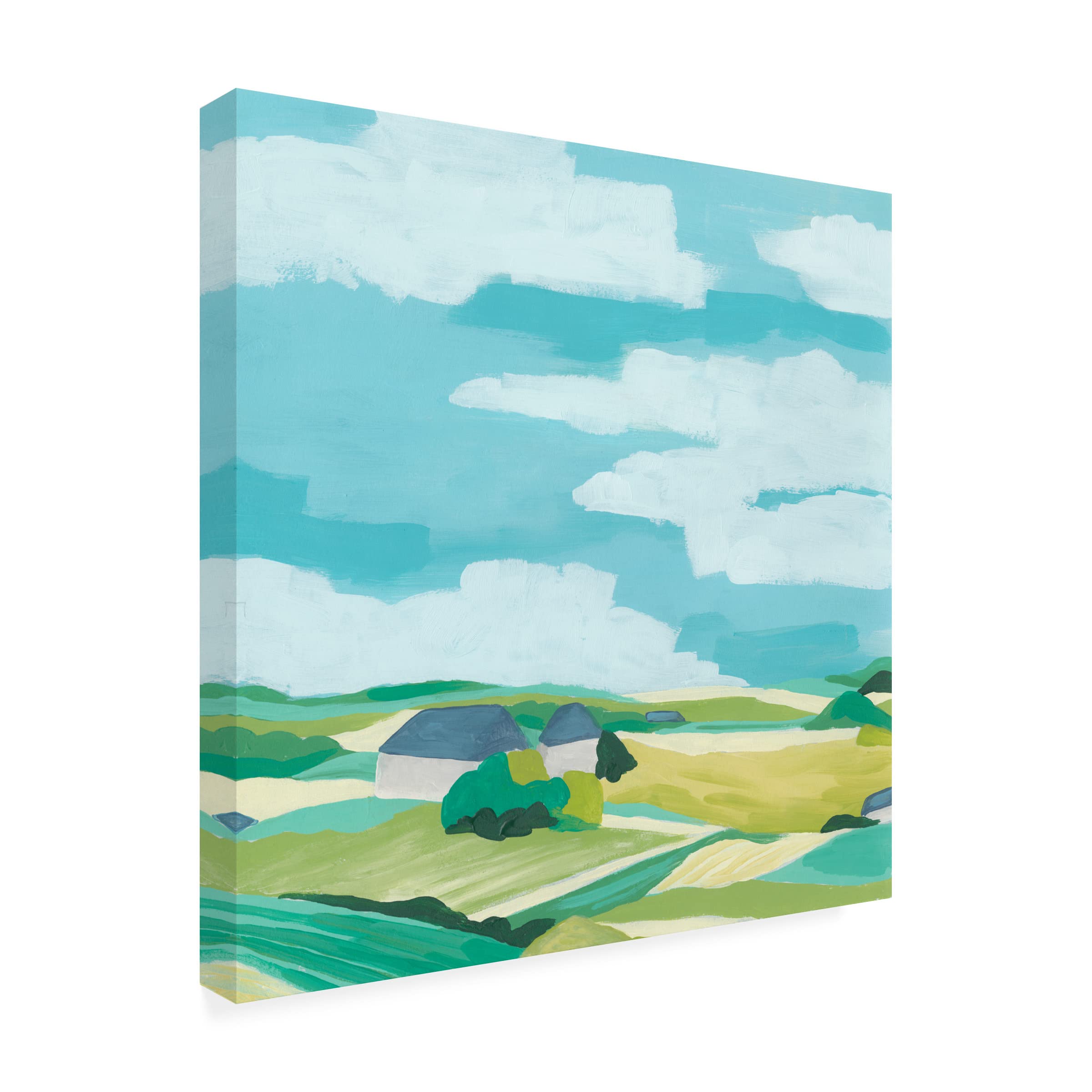 Trademark Fine Art 'Village Valley I' Canvas Wall Art Print by June Erica Vess - Perfect for Living Room, Bedroom & Office Decor