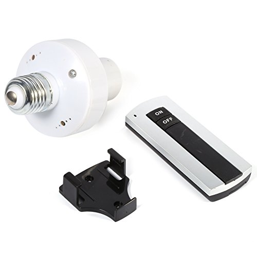 Wireless Remote Control Light Switch Kit - E27 Bulb Socket Adapter with 1 Controller for Lamps & Fixtures | Bedroom, Living Room & Outdoor Lighting Solution