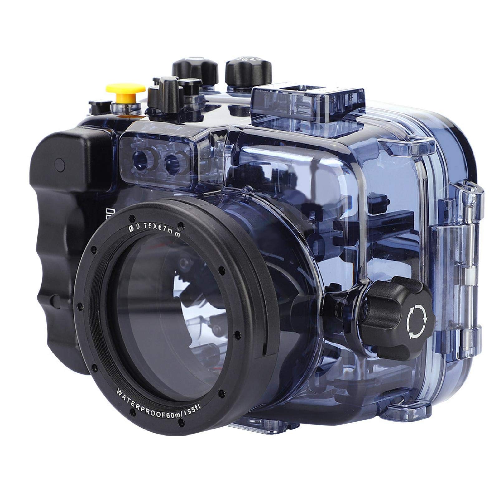 **60m/195ft Waterproof Underwater Camera Housing Case for Sony A6000/A6300/A6500 – Diving, Snorkeling & Action Sports Protection with Cold Shoe Mount**