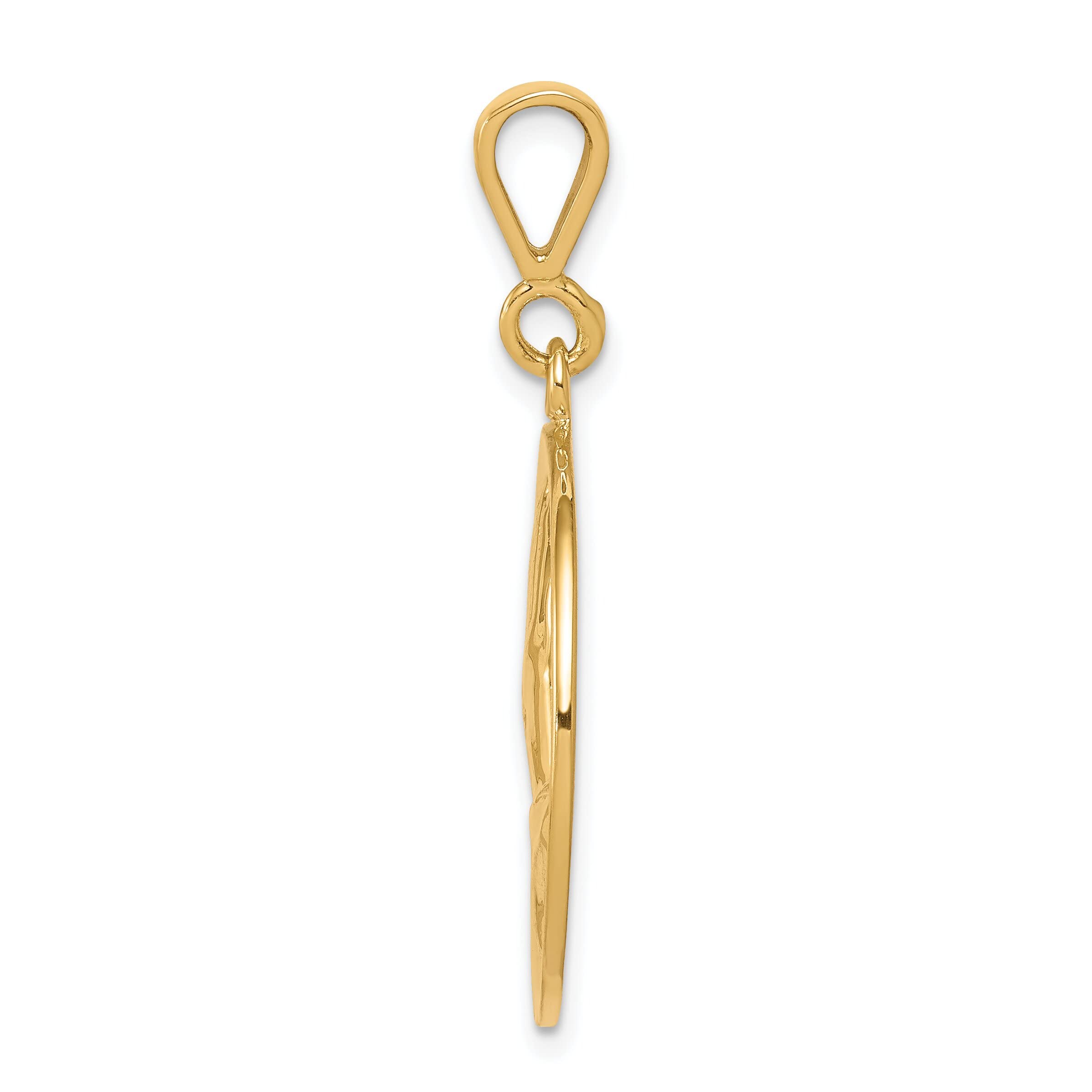 10K Gold Praying Hands Serenity Prayer Charm Pendant for Necklace - Religious Jewelry Gift for Women & Men - Perfect for Daily Wear, Church, Prayer & Meditation
