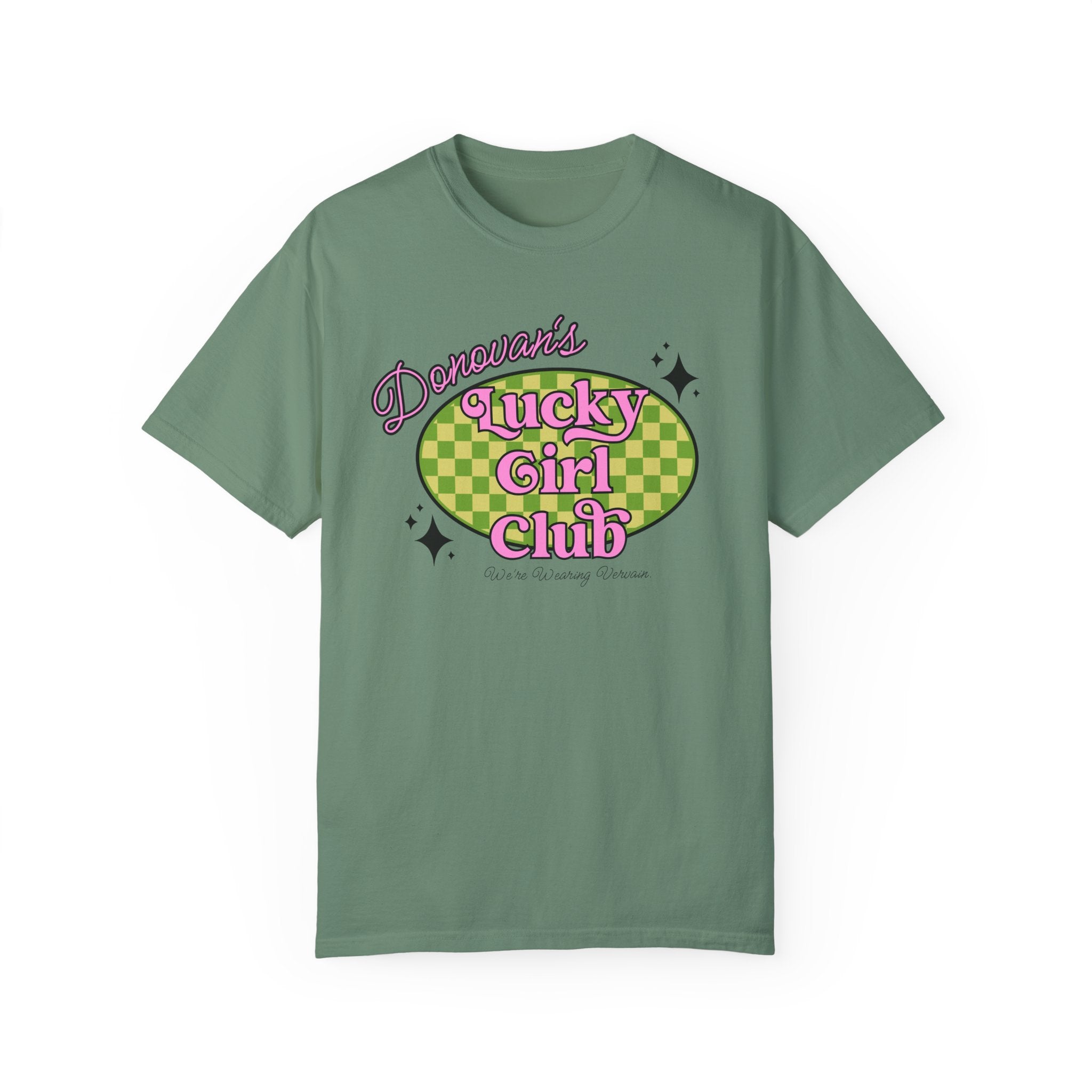 Donovan's Lucky Girl's Club T-Shirt for Women | Cute Graphic Tee | Soft Cotton Casual Top | Perfect for Girls' Night Out, Birthday Parties & Everyday Wear