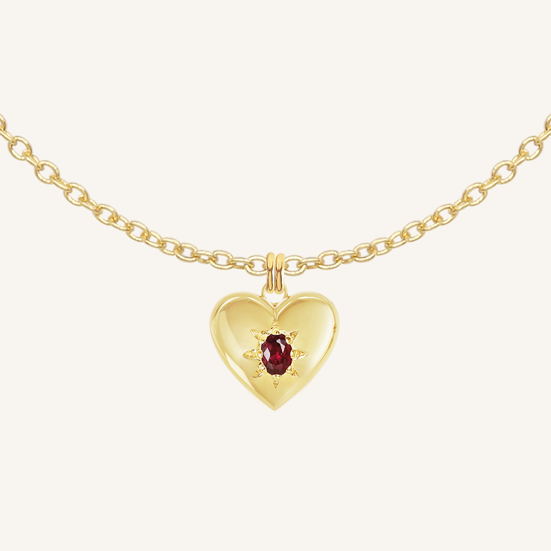 Elegant Rouge Heart Charm Necklace for Women - Romantic Gift for Valentine's Day, Anniversary & Special Occasions