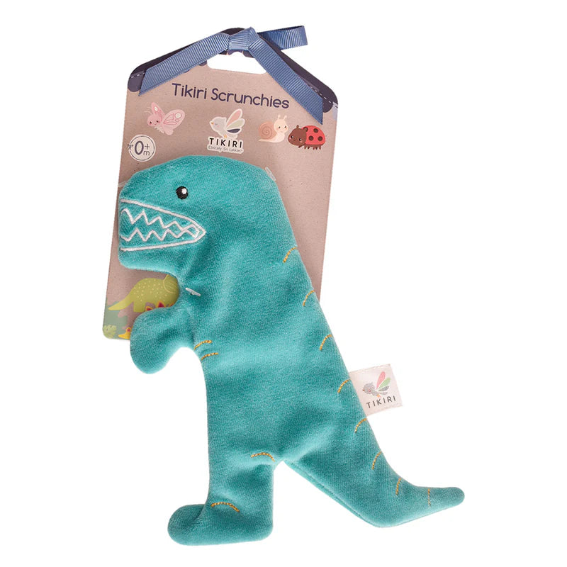 Tikiri Crinkle Scrunch Sensory Toy for Kids - Dinosaur T-Rex Design - Stress Relief & Tactile Stimulation for Autism, ADHD & Anxiety - Perfect for Fidgeting, Classroom & Travel Use