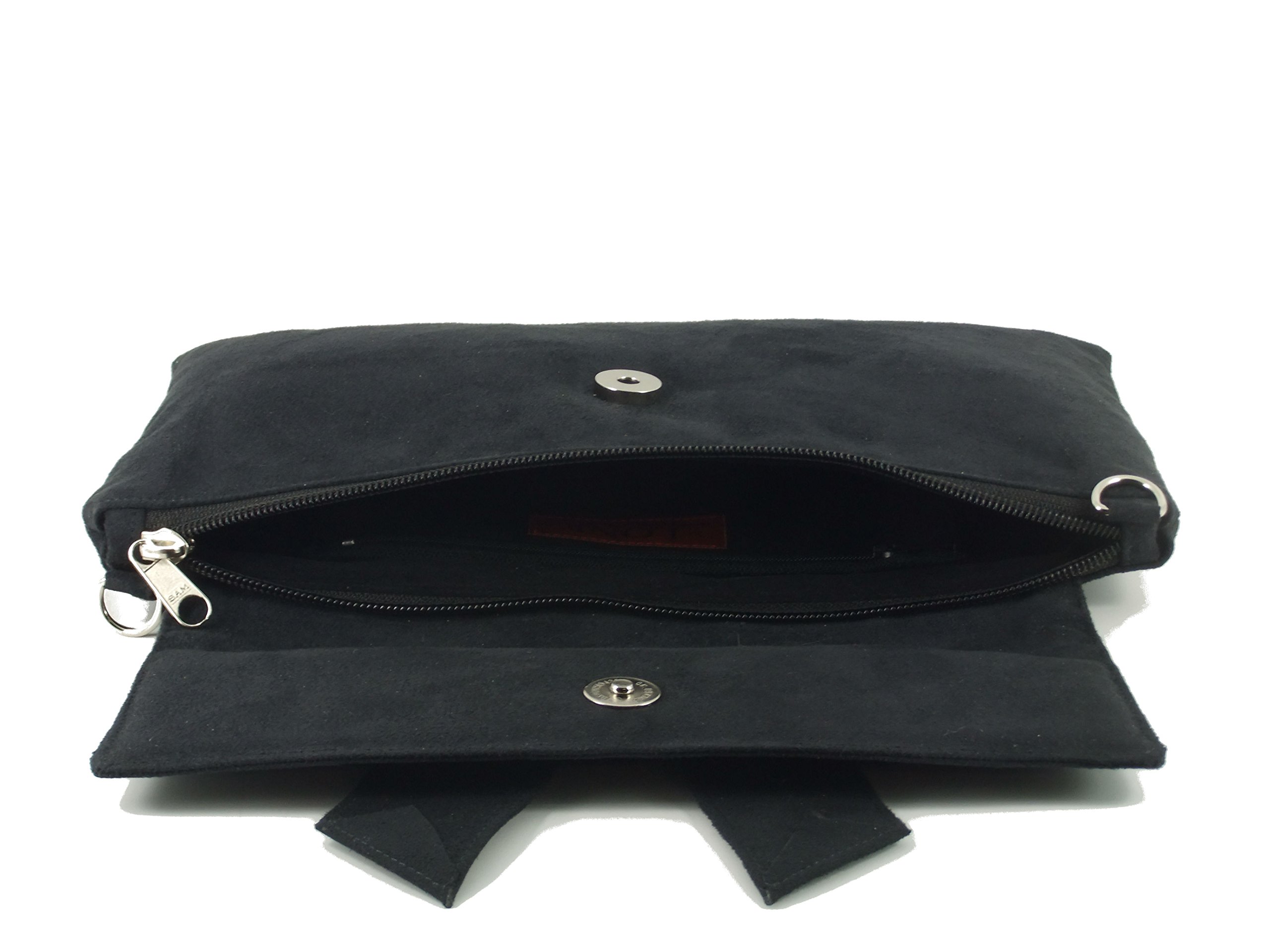 Stylish LONI Women's Suede Faux Leather Clutch Bag - Convertible Shoulder Bag & Wristlet Purse for Evening Parties, Weddings, and Date Nights