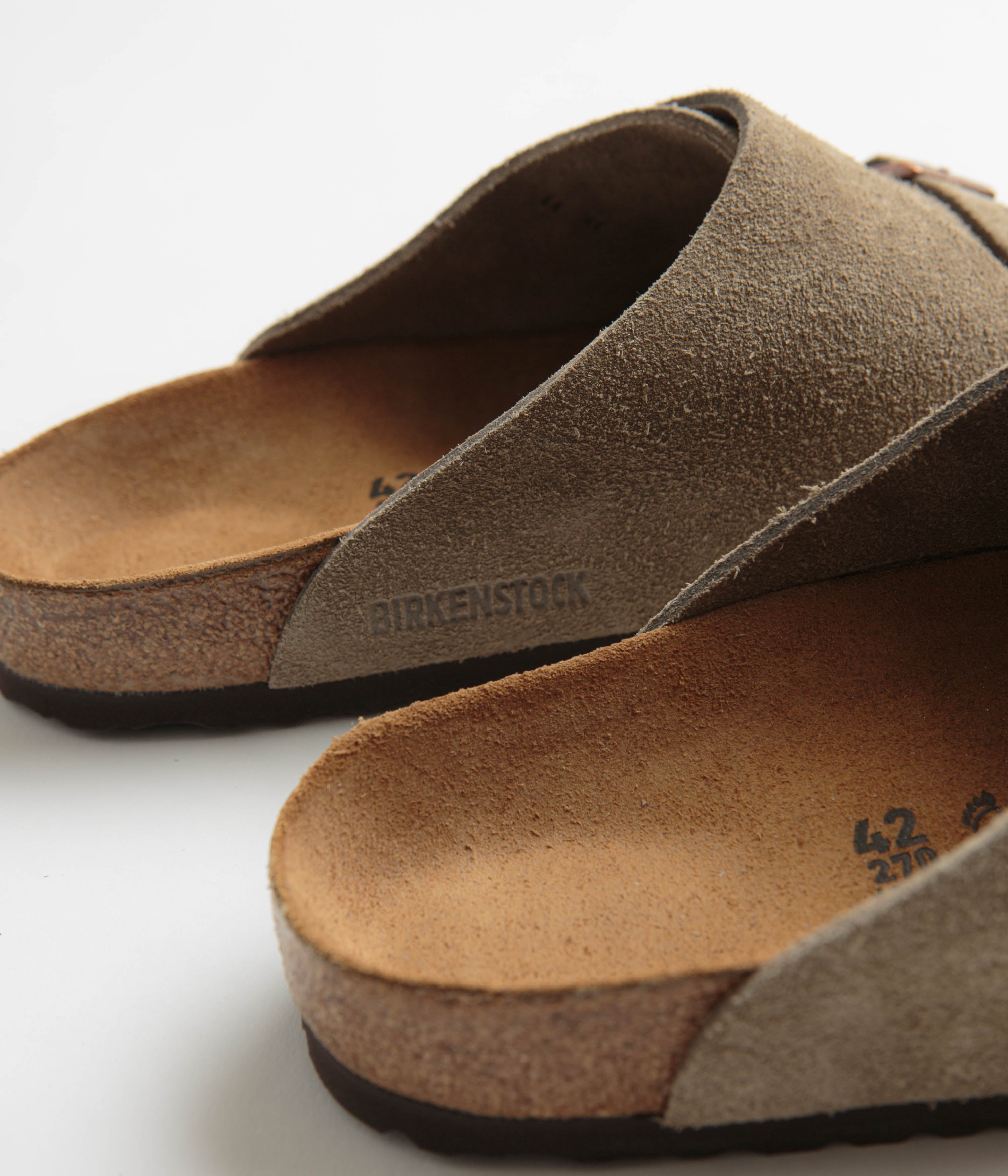 Birkenstock Zurich Sandals - Comfortable Cork Footbed Sandals for Men & Women | Taupe Suede | Perfect for Walking, Travel & Casual Wear