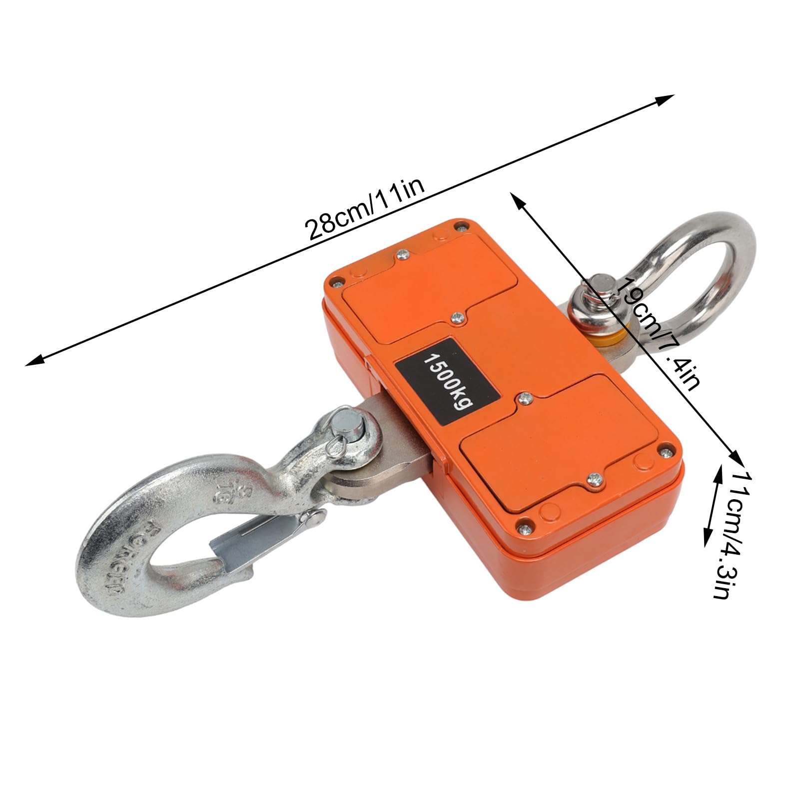 1500kg/3000lb Digital Hanging Scale - Heavy Duty Aluminum Industrial Crane Scale with Remote Control | Portable Electronic Weighing Device for Farm, Fishing, Warehouse & Logistics | Perfect for Livestock, Cargo & Equipment Weighing
