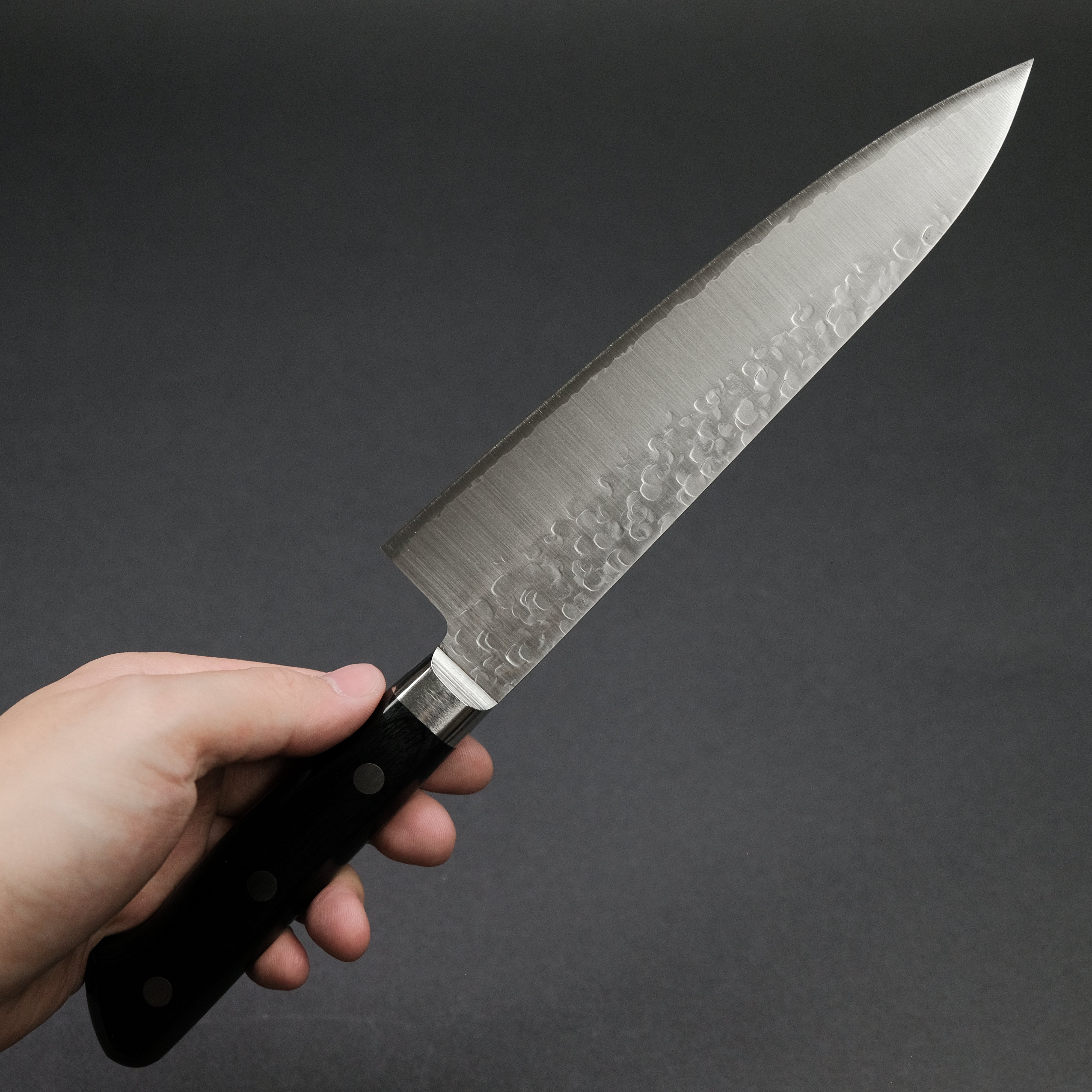 Hitohira T10 Tsuchime Gyuto 180mm Japanese Chef Knife with Pakkawood Handle - Professional Kitchen Knife for Slicing, Dicing & Meat Cutting
