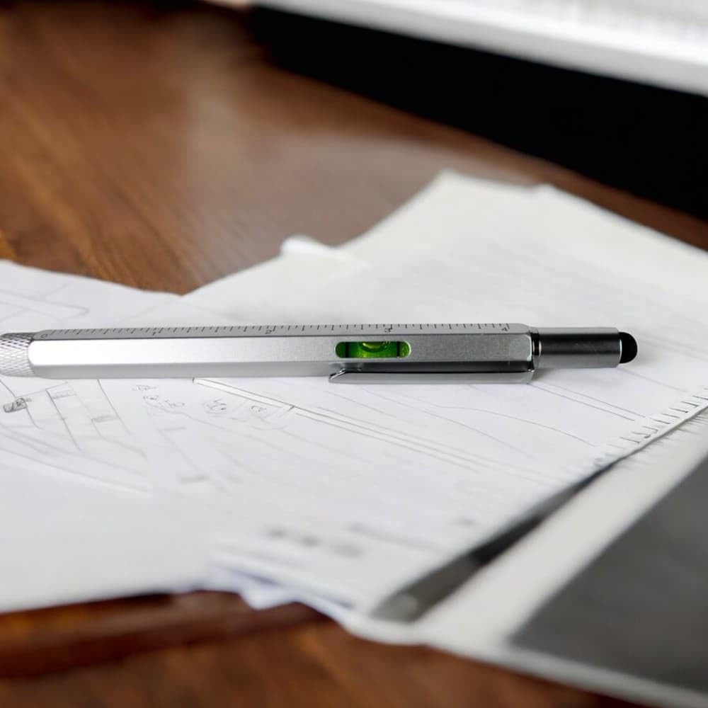 6-in-1 Multi-Tool Pen with Screwdriver, Ruler, Stylus & More - Perfect for Camping, Hiking, Survival Kits & Everyday Carry (EDC)