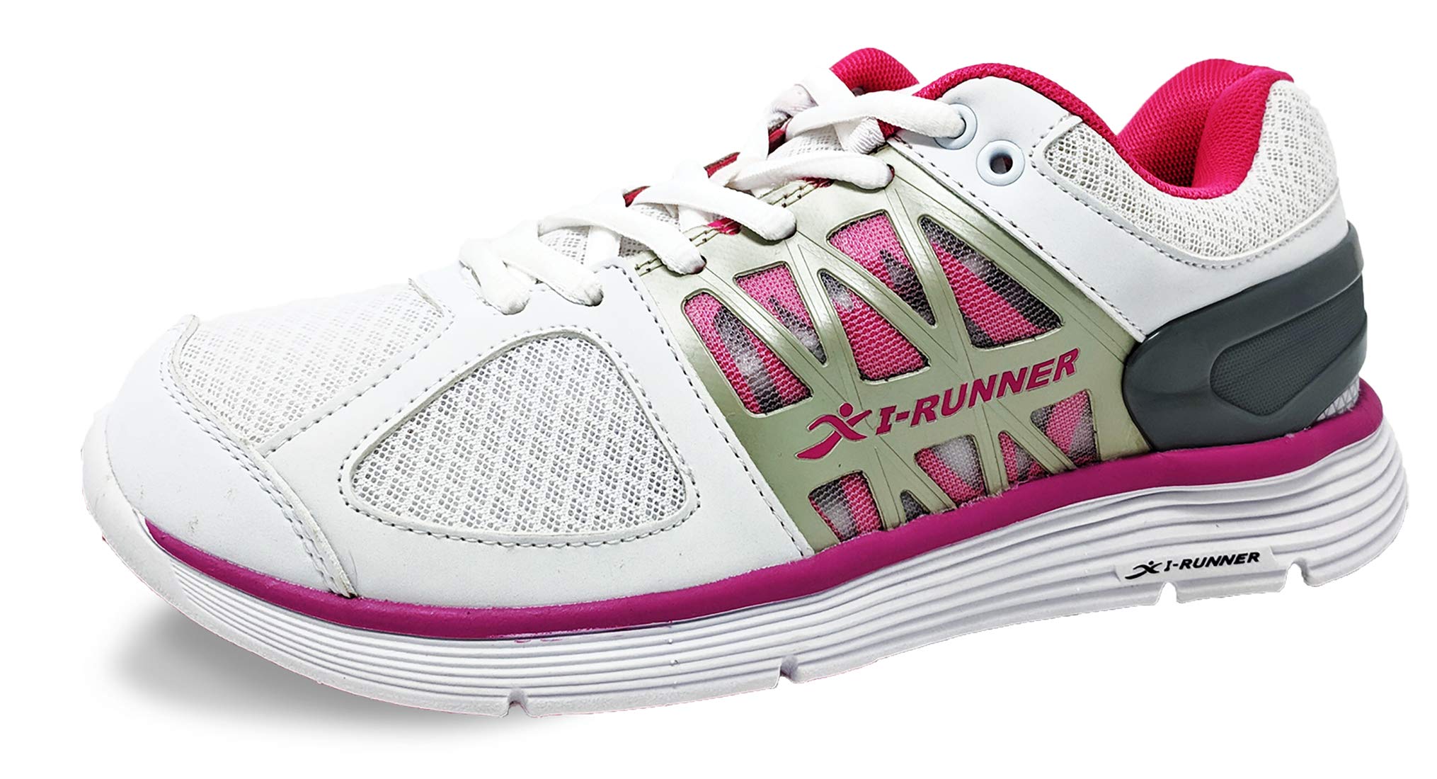 **Miya Women's Breathable Leather & Mesh Walking Shoes - Comfortable Lightweight Sneakers for Walking, Travel & Everyday Wear**