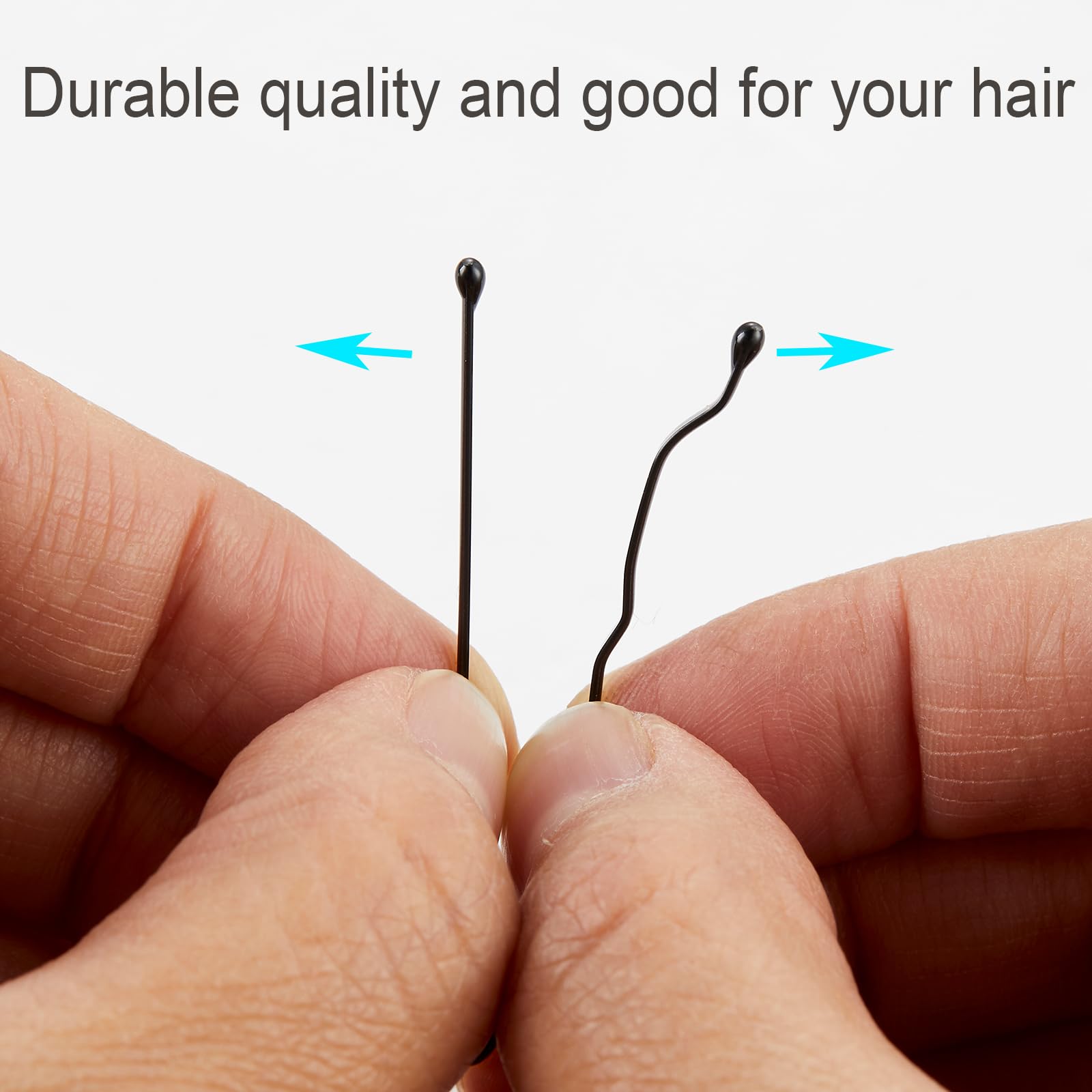 400PCS Black Bobby Pins for Women - Secure All Hair Types for Styling & Buns