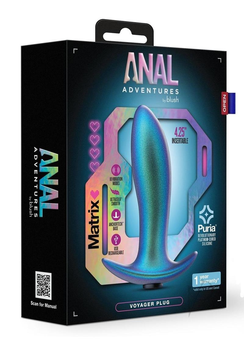 Premium Rechargeable Silicone Anal Plug - Matrix Voyager Neptune Teal | Waterproof & Body-Safe | Perfect for Couples Play & Solo Exploration