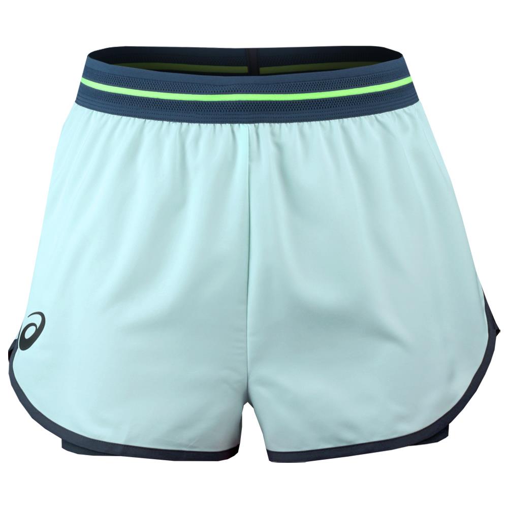 ASICS Women's Match Running Shorts - Lightweight Athletic Shorts for Women, Breathable Workout Shorts with Comfortable Fit in Soothing Sea Blue - Perfect for Running, Gym & Yoga