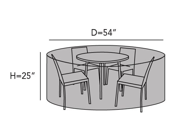 Premium Round Dining Table and Chair Cover Set - 54