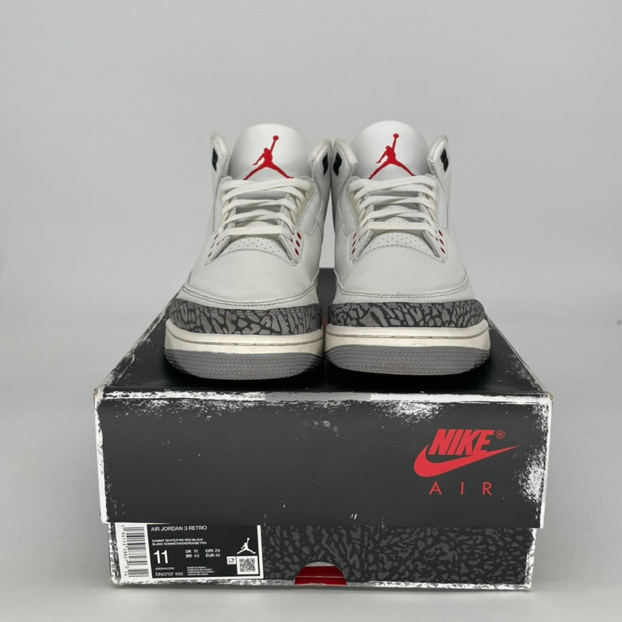 Original Air Jordan 3 White Cement Reimagined Basketball Shoes - Men's Size 11 & Women's Size 12.5 (DN3707-100) - Retro Sneakers for Streetwear & Casual Outfits