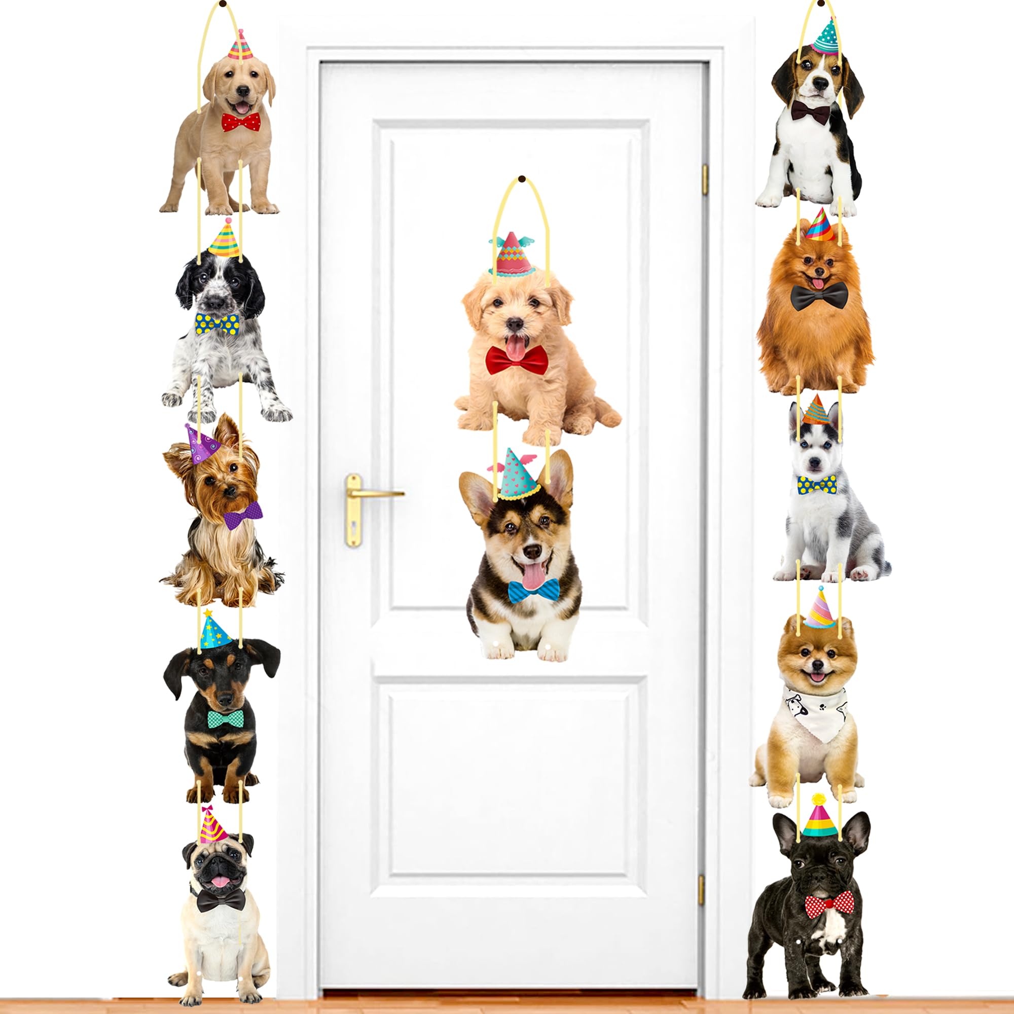 Dog Door Hanging Banner - Cute Puppy Porch Sign for Pet Adoption, Birthday Party & Baby Shower Decorations | Perfect for Indoor/Outdoor Dog-Themed Celebrations
