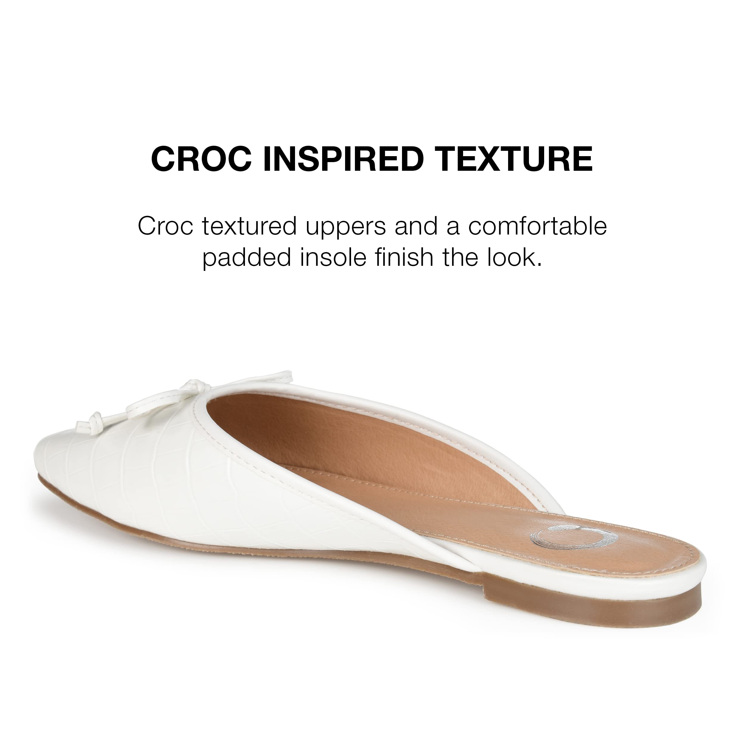 Journee Collection Women's Comfortable Ballet Flats - Lightweight Slip-On Shoes for Work, Travel & Everyday Wear