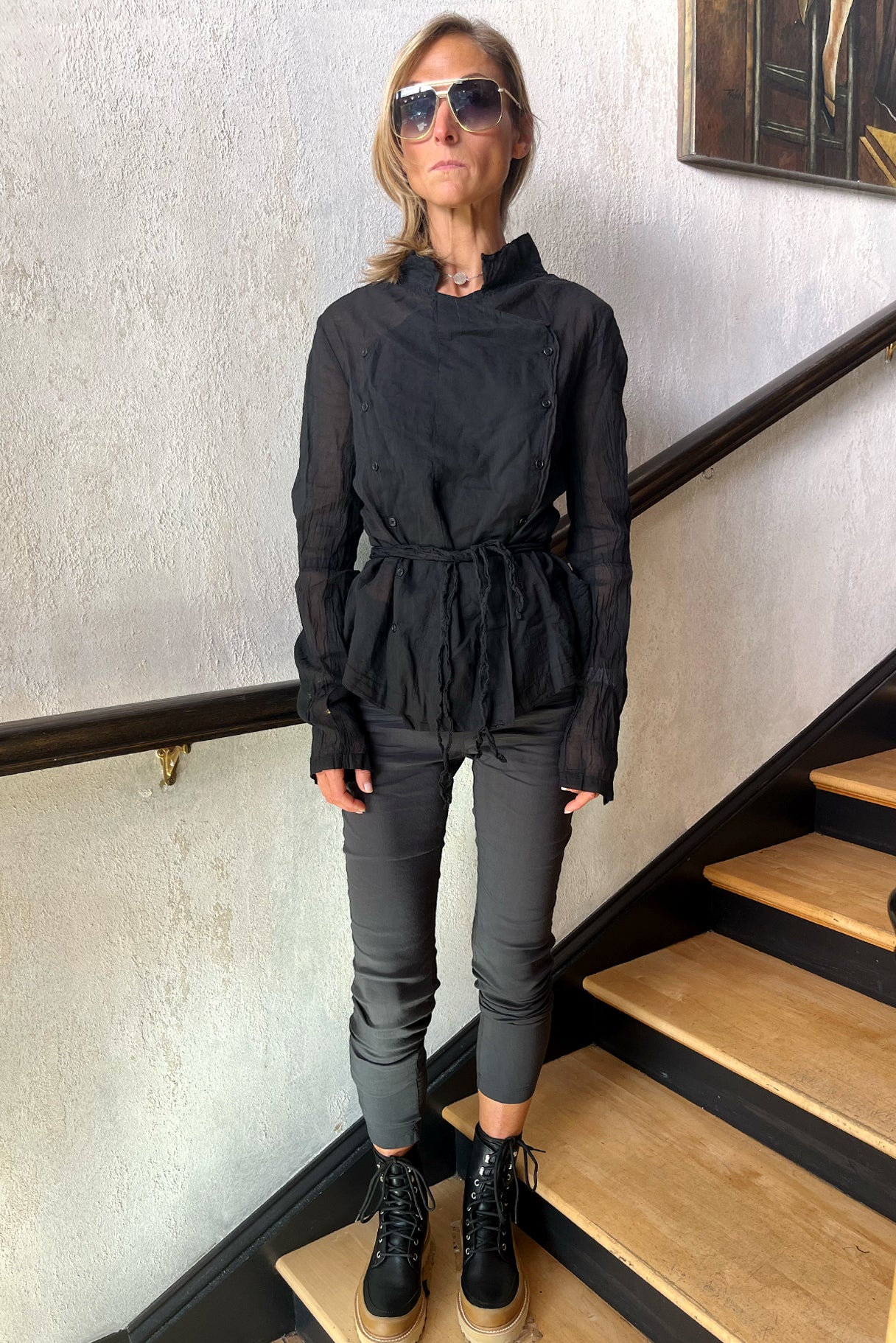 Stylish Black Fitted Cotton Blouse for Women - Perfect for Office Wear, Casual Outings & Special Occasions