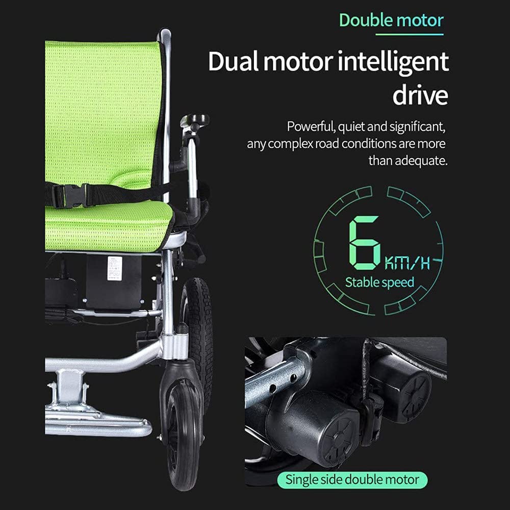 Lightweight Electric Wheelchair with Fast-Fold Design - 17.7