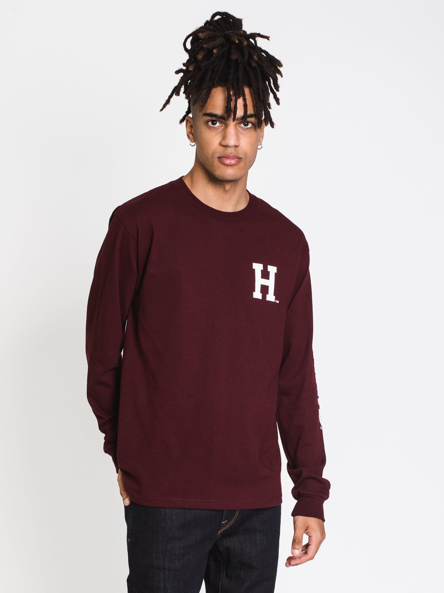 Champion Harvard Long Sleeve T-Shirt - Vintage College Style Cotton Tee for Men & Women - Perfect for Campus, Gameday & Casual Wear