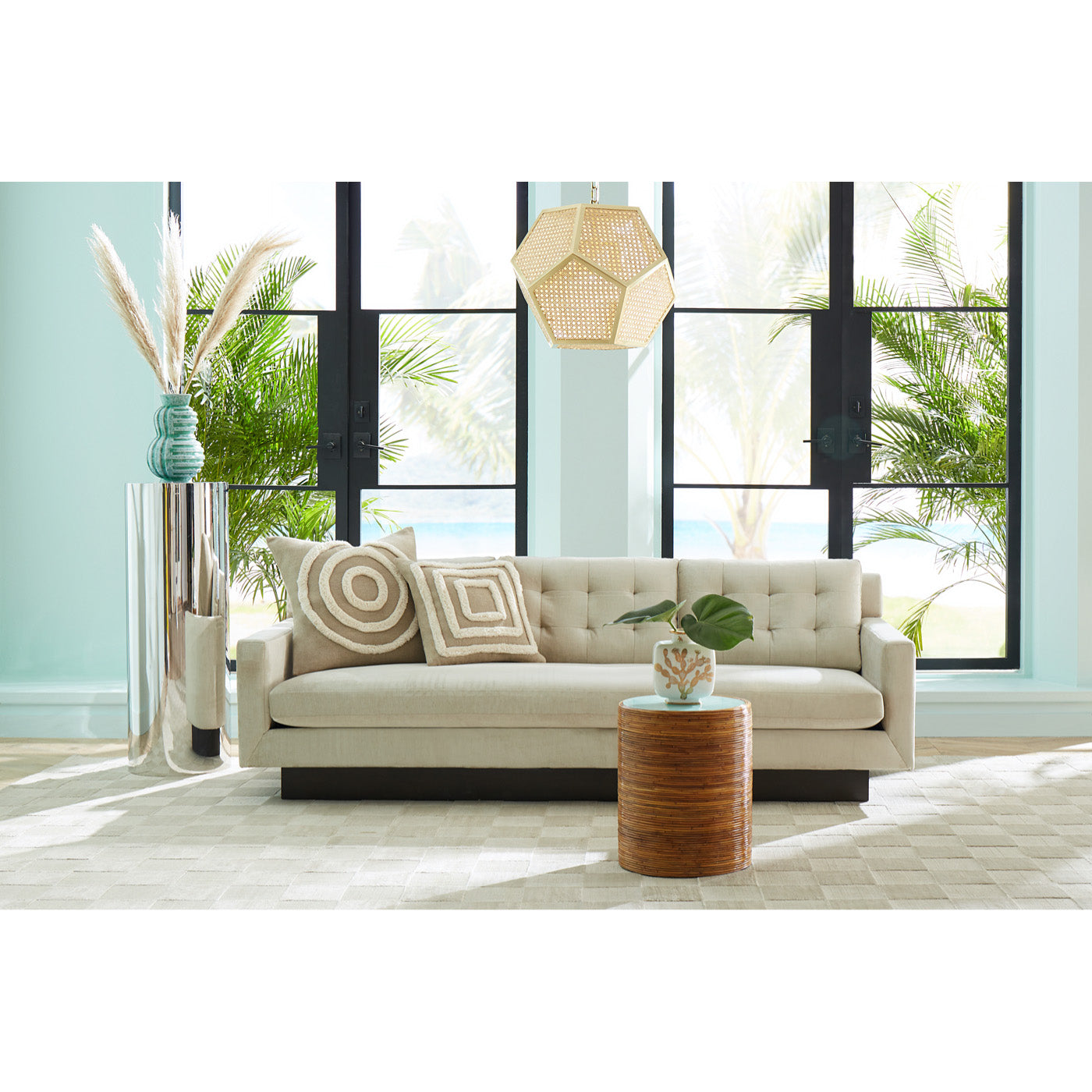 Pimlico Squares Pillow - Stylish Decorative Throw Pillow for Sofa, Bed & Home Decor - Perfect for Living Room, Bedroom & Cozy Spaces