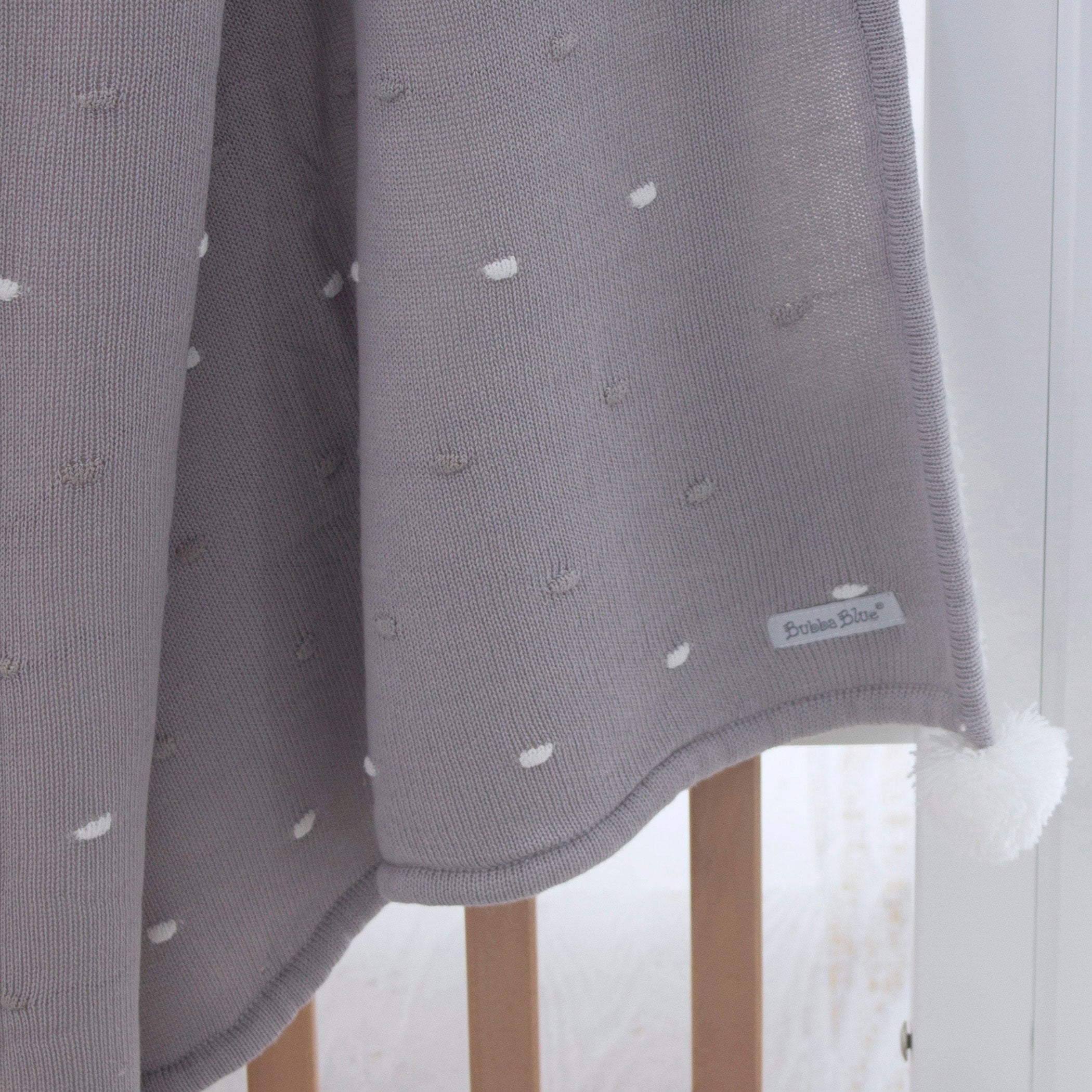 Soft Grey Confetti Cotton Knit Blanket - Cozy & Breathable for Bedroom, Nursery, or Couch - Perfect for Gifts, Home Decor & Relaxation