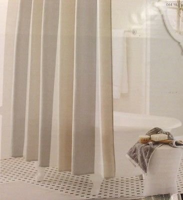 Threshold Gray Multistripe Shower Curtain - Waterproof Bathroom Decor for Modern Homes - Perfect for Bathrooms, Dorms & Guest Rooms