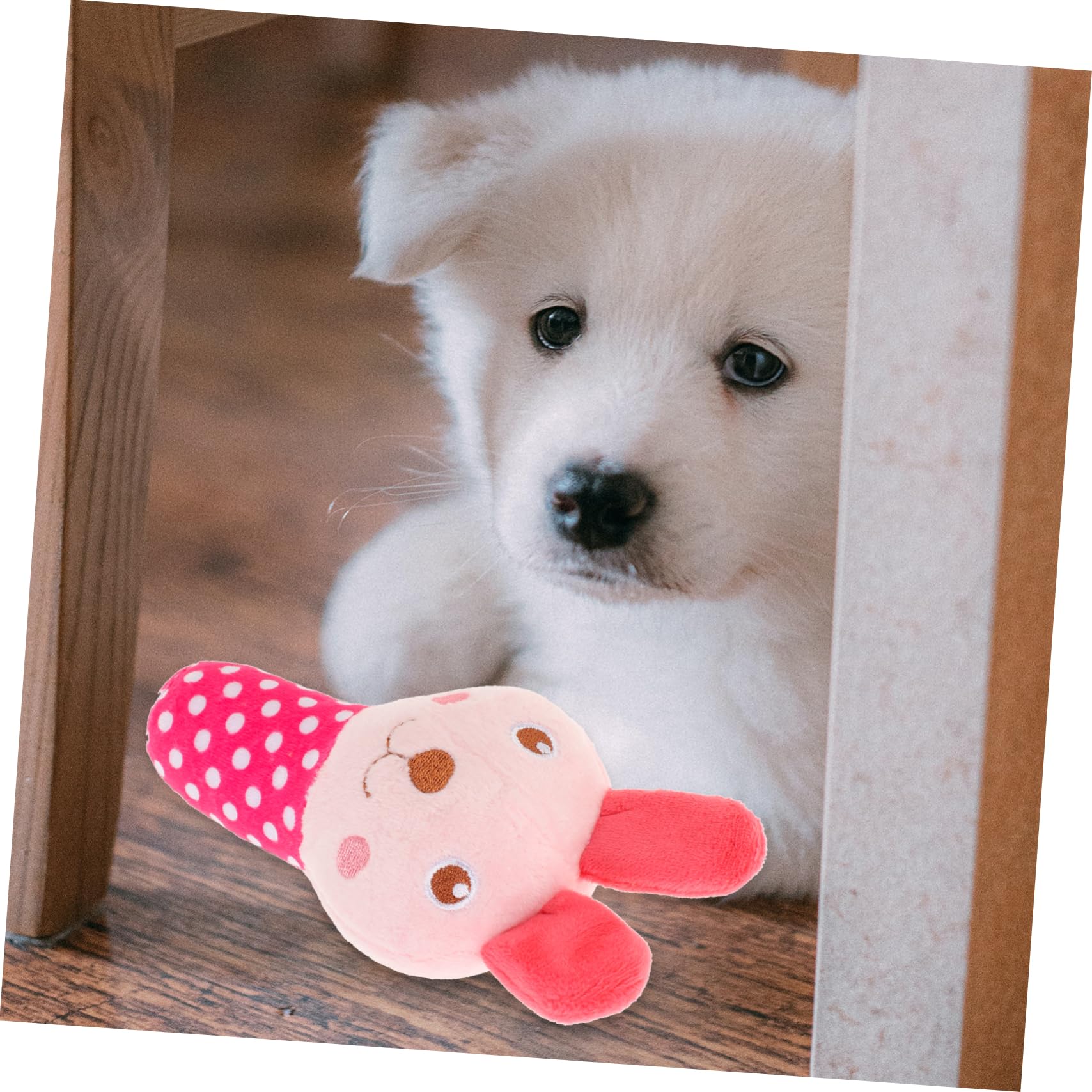 Balacoo Squeaky Plush Dog Toys - Bunny Chew Toys for Puppies, Teething & Grinding, Soft Thorn Ball for Small Dogs - Perfect for Playtime, Training & Dental Health