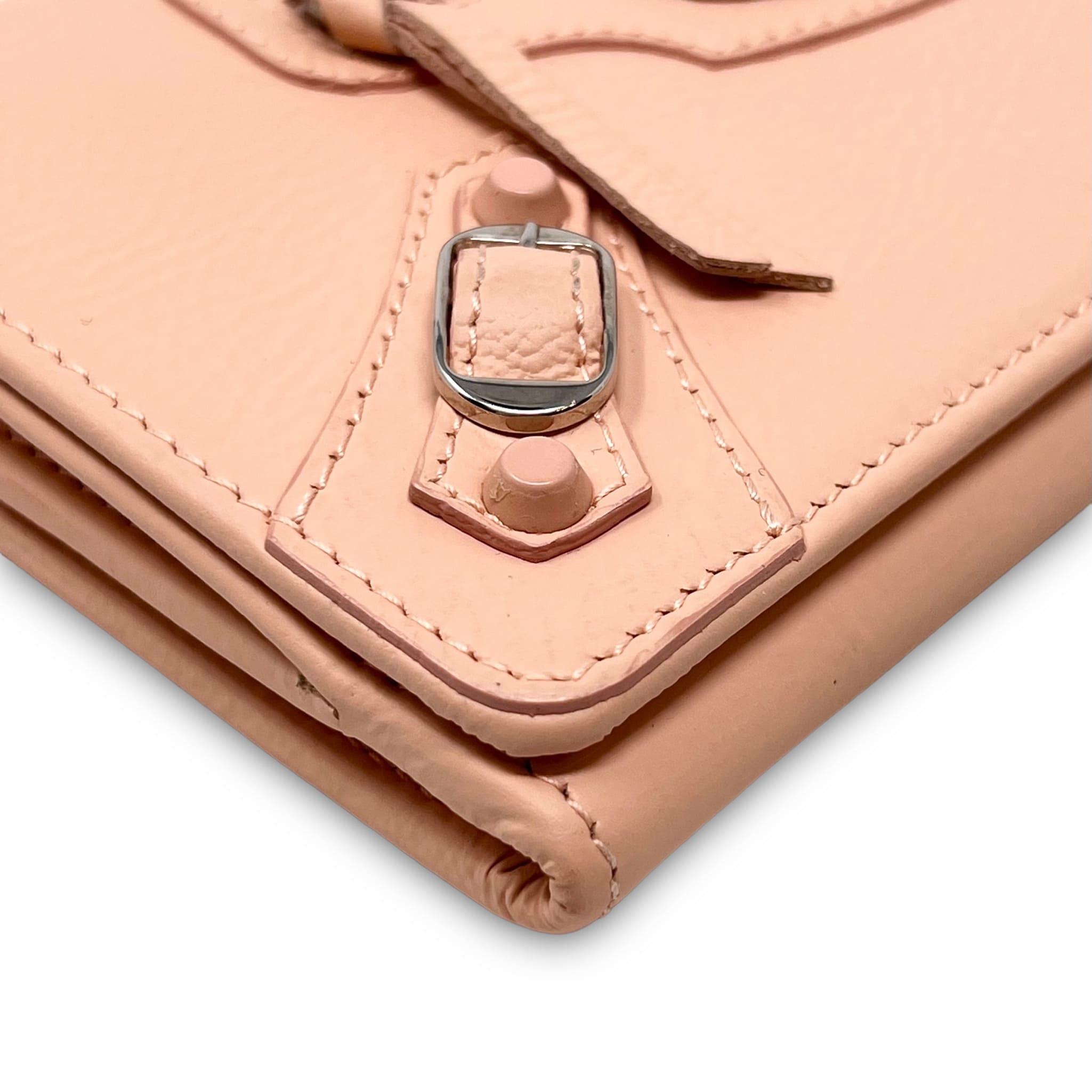 Balenciaga Beige Classic Long Wallet for Women | Genuine Leather Luxury Bifold Wallet | Perfect for Everyday Use, Travel & Gifting