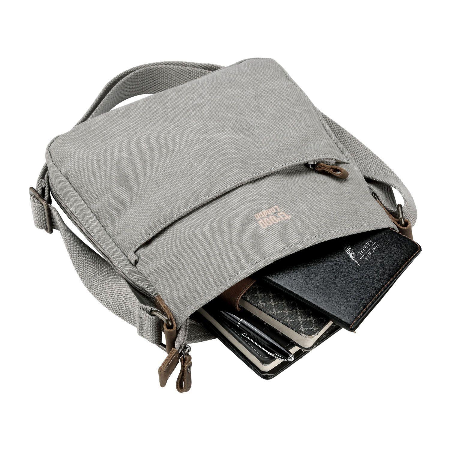 Troop London Classic Canvas Crossbody Bag for Men & Women - Stylish & Durable Shoulder Bag for Travel, Work & Everyday Use