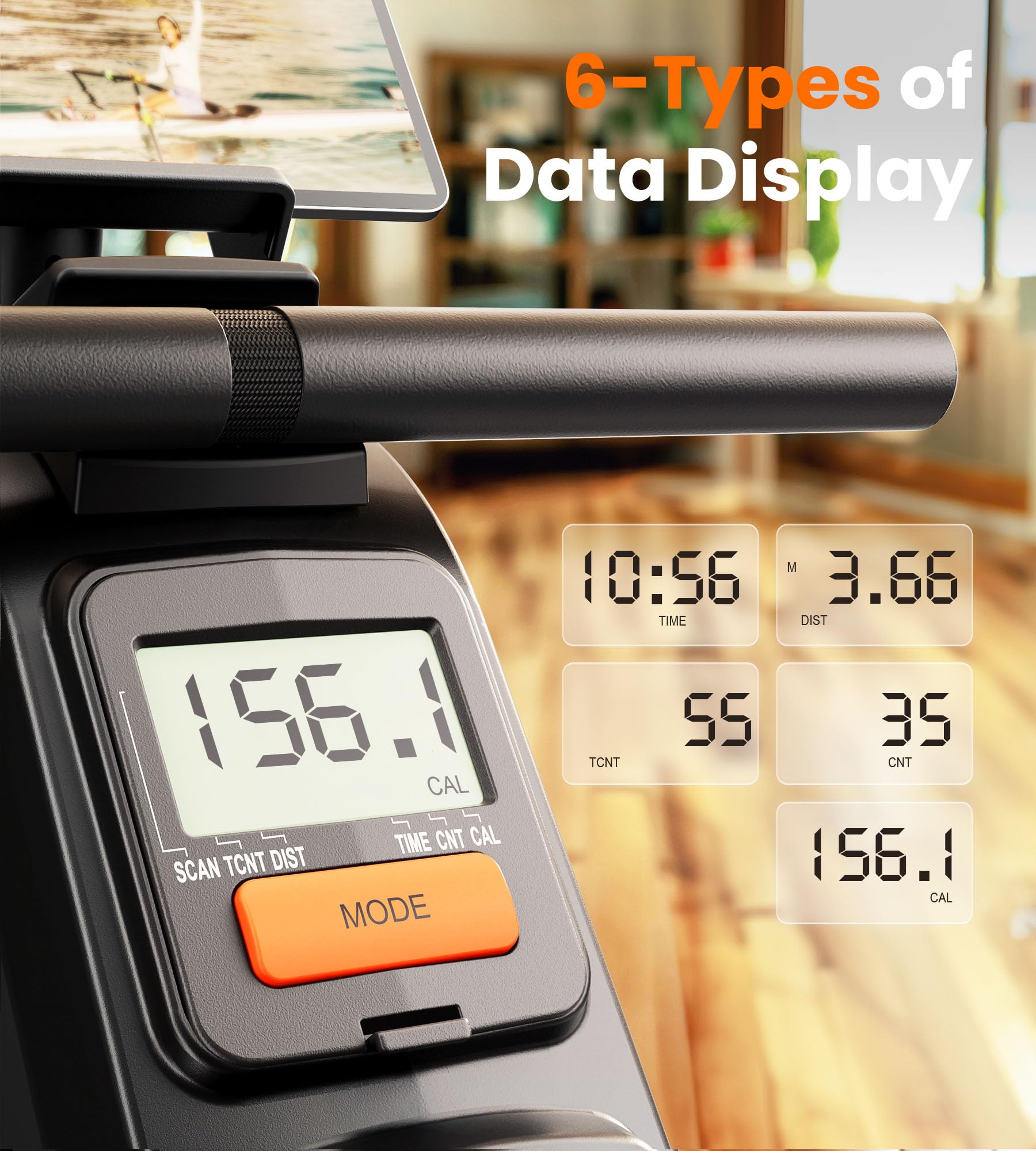 YOSUDA Magnetic/Water Rowing Machine for Home Gym - 350 LB Weight Capacity, Foldable Rower with Bluetooth Connectivity, Fitness App Support, Tablet Holder & Comfortable Seat Cushion | Perfect for Full-Body Workout, Cardio Training & Small Space Home Fitness