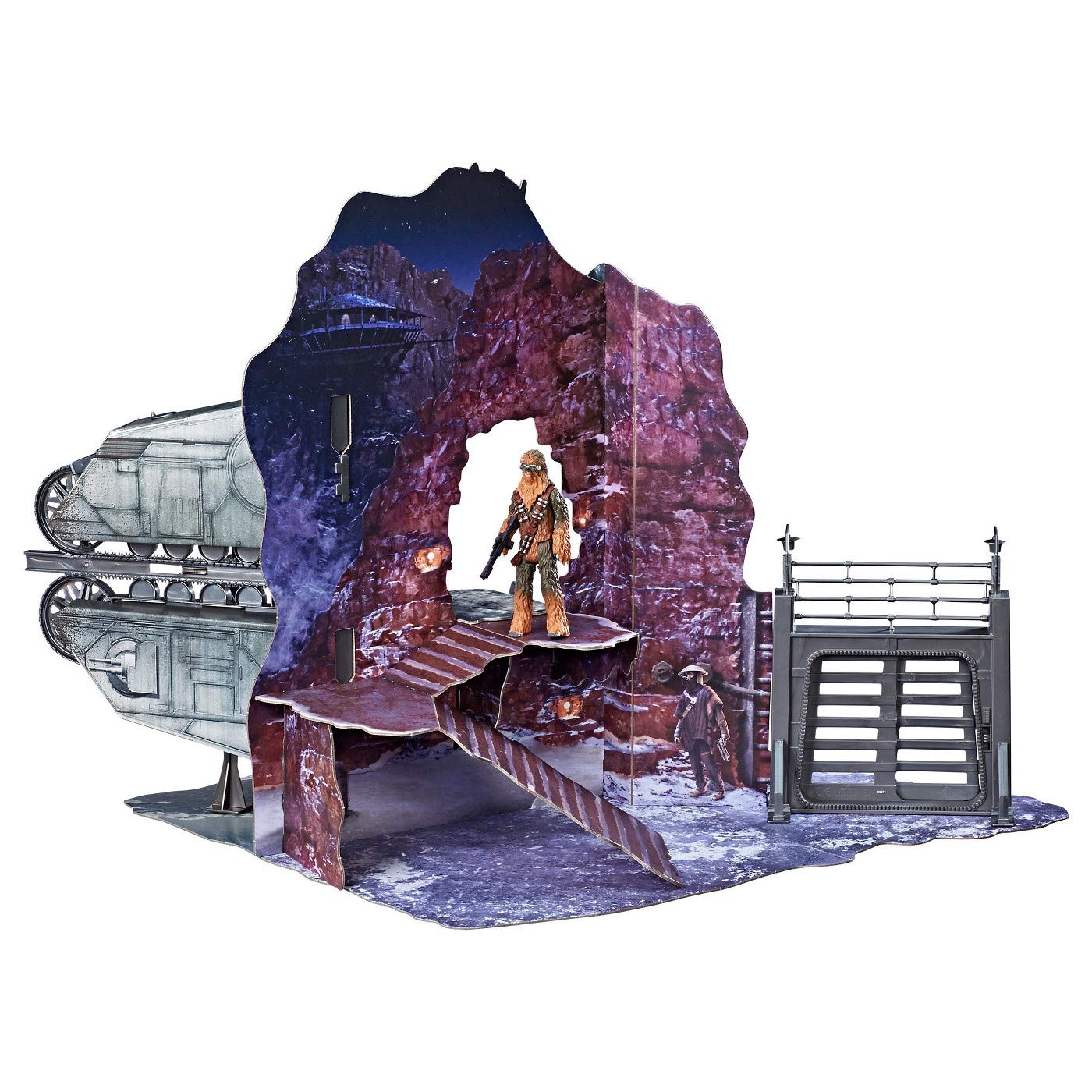 Star Wars Solo Force Link 2.0 Vandor-1 Heist Exclusive Playset with Chewbacca Action Figure - Collectible Toy Set for Kids & Fans | Perfect for Playtime, Display & Star Wars Themed Parties