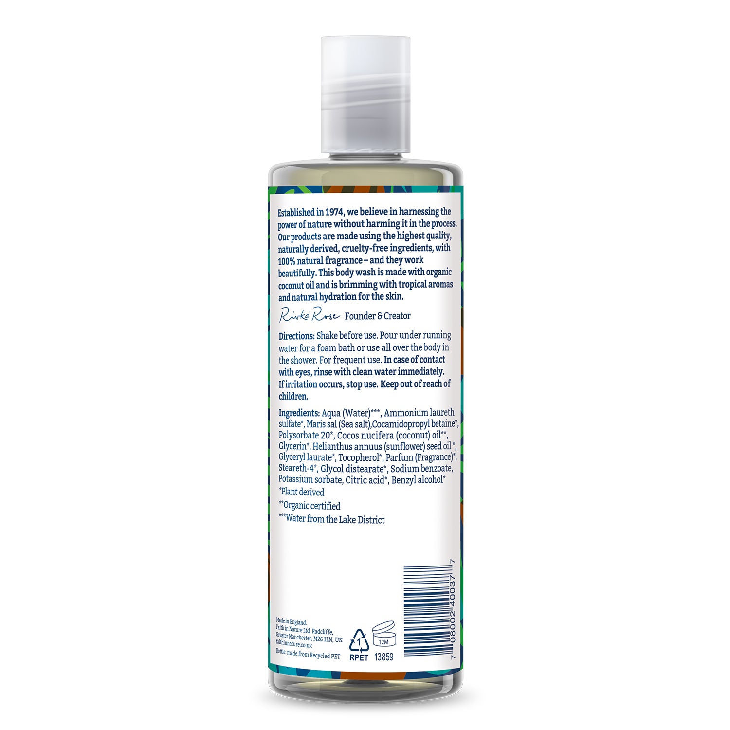 Organic Coconut Body Wash for Hydrating & Nourishing Skin - Sulfate-Free & Vegan - Perfect for Dry Skin & Daily Shower Routine