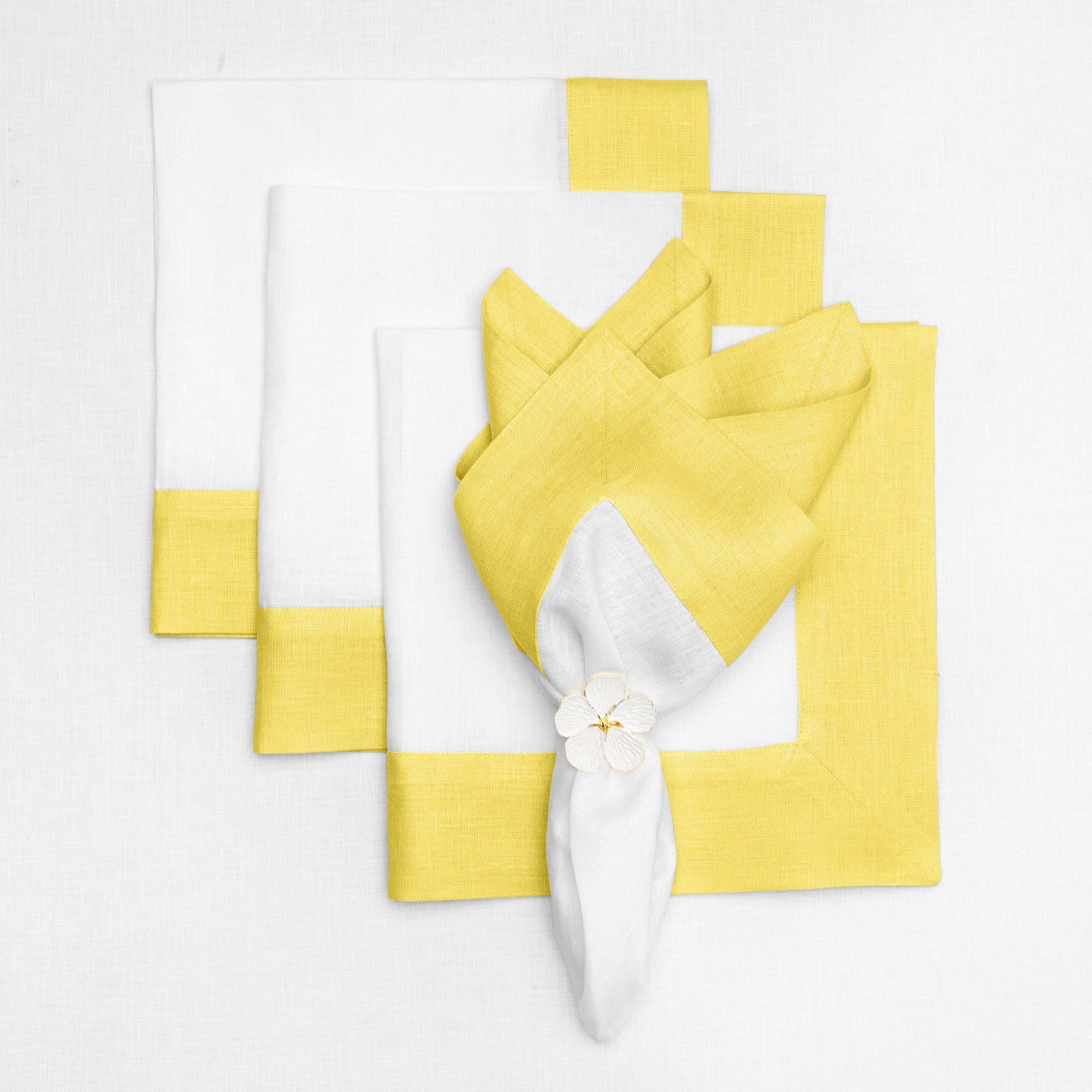 Elegant Contempo Napkins - Set of 4 Premium Cotton Dinner Napkins for Formal Dining, Parties & Special Occasions