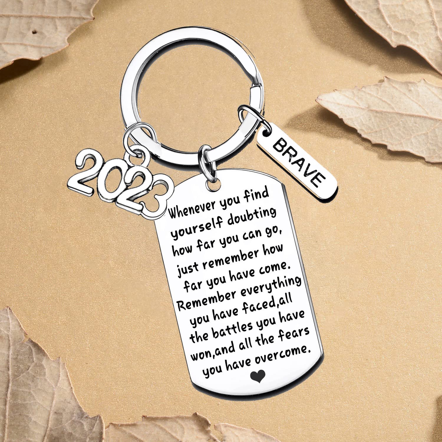 2023 Graduation Keychain for Women & Men - Inspirational Gift for Son, Daughter, Students - Personalized Senior Jewelry Present - Perfect for Graduation Ceremonies, School Events & Gift Giving