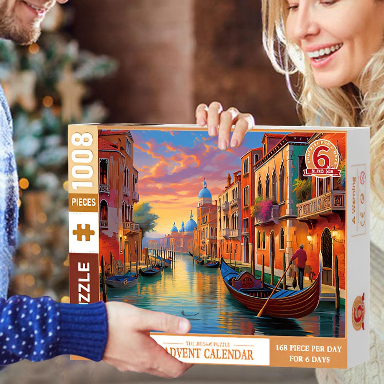 2024 Advent Calendar - 6-Day Christmas Countdown Puzzle Set - Fun Holiday Puzzle Advent Calendar for Kids & Adults - Christmas Decor & Gift for Family & Friends - Perfect for Home, Office & Classroom Holiday Decorations