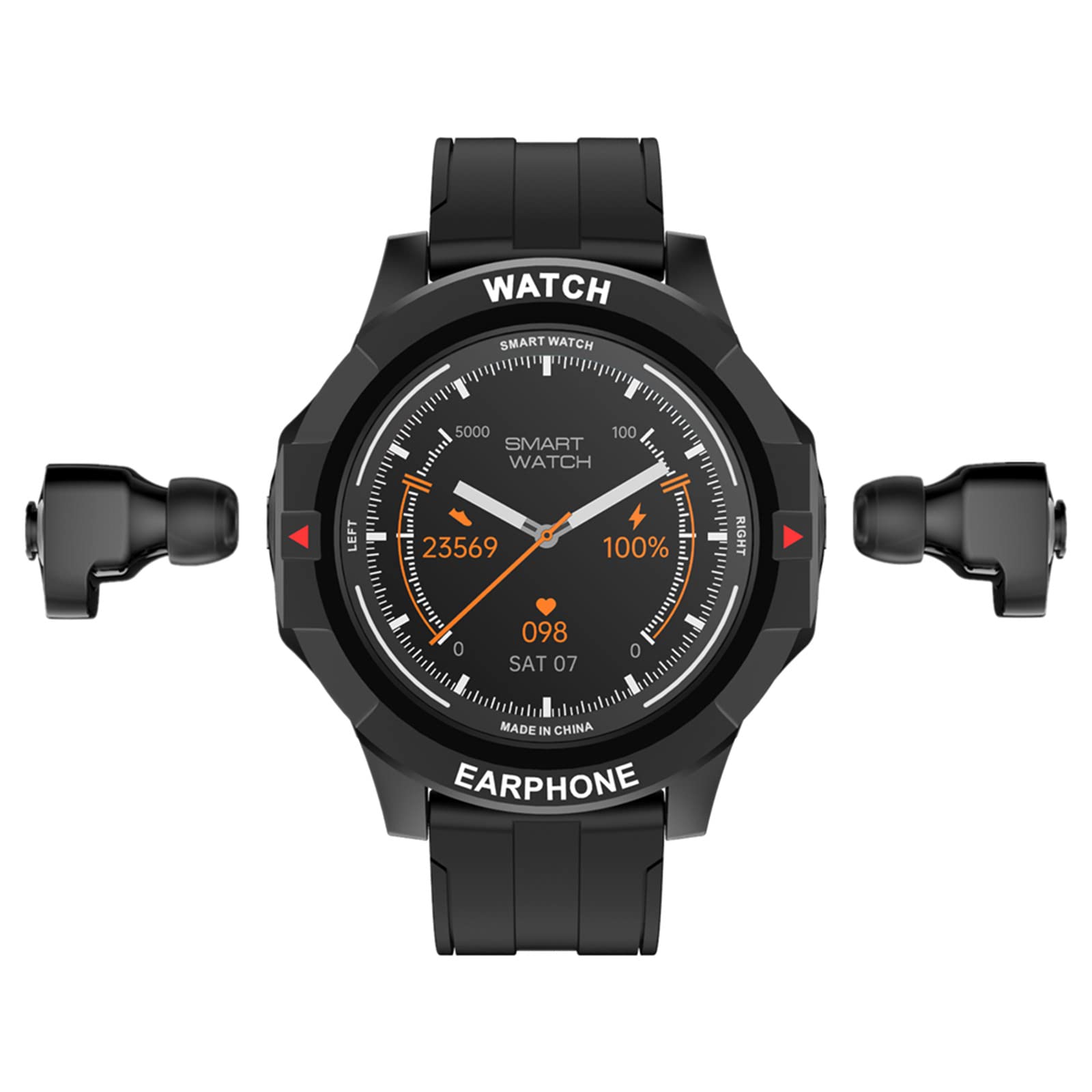Loinrodi Smart Watch with Bluetooth Headphones - 1.28