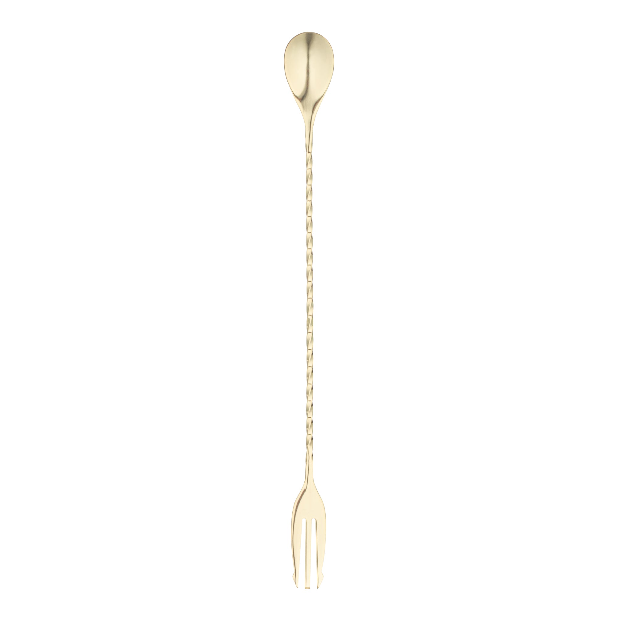 Premium Gold Plated Stainless Steel Trident Bar Spoon - 12