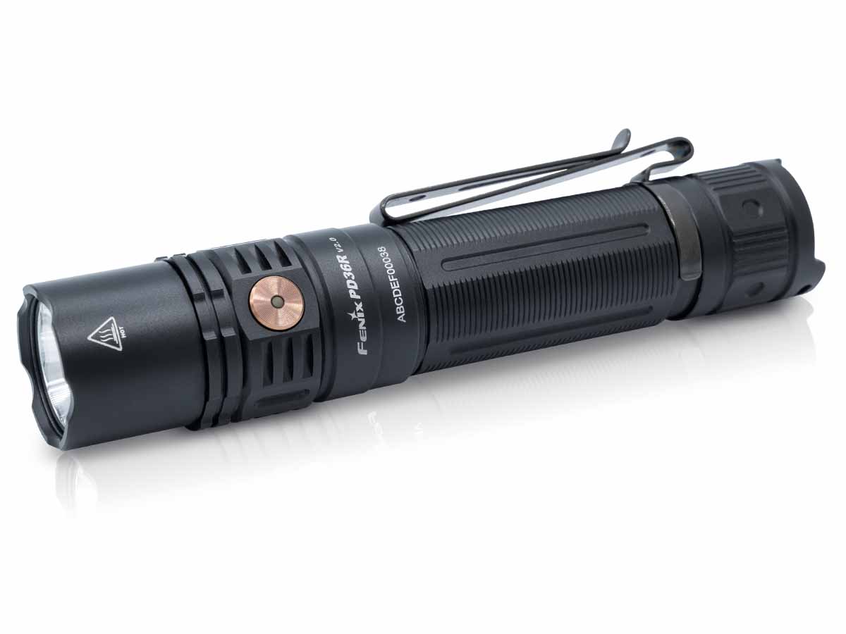 Fenix PD36R V2.0 Rechargeable Tactical Flashlight 1600 Lumens with USB-C Charging - Perfect for Camping, Hiking, Emergency & Outdoor Adventures