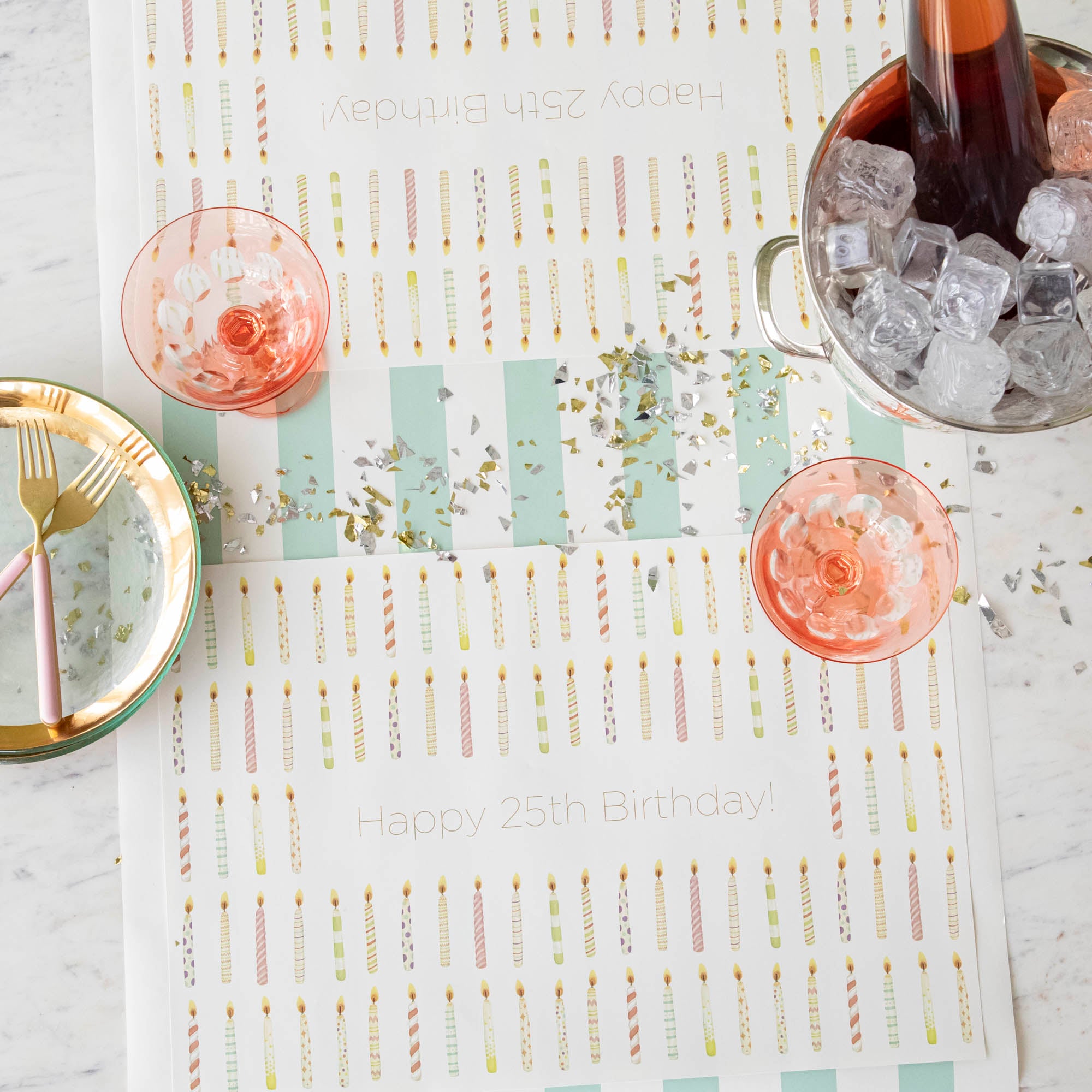Personalized Birthday Candles Placemat - Custom Name & Age Celebration - Perfect for Birthday Parties, Cakes, and Special Occasions