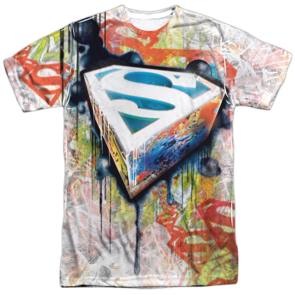 Superman Urban Shields Graphic T-Shirt for Men - Size XXL - Casual Wear, Cosplay & Superhero Fan Apparel