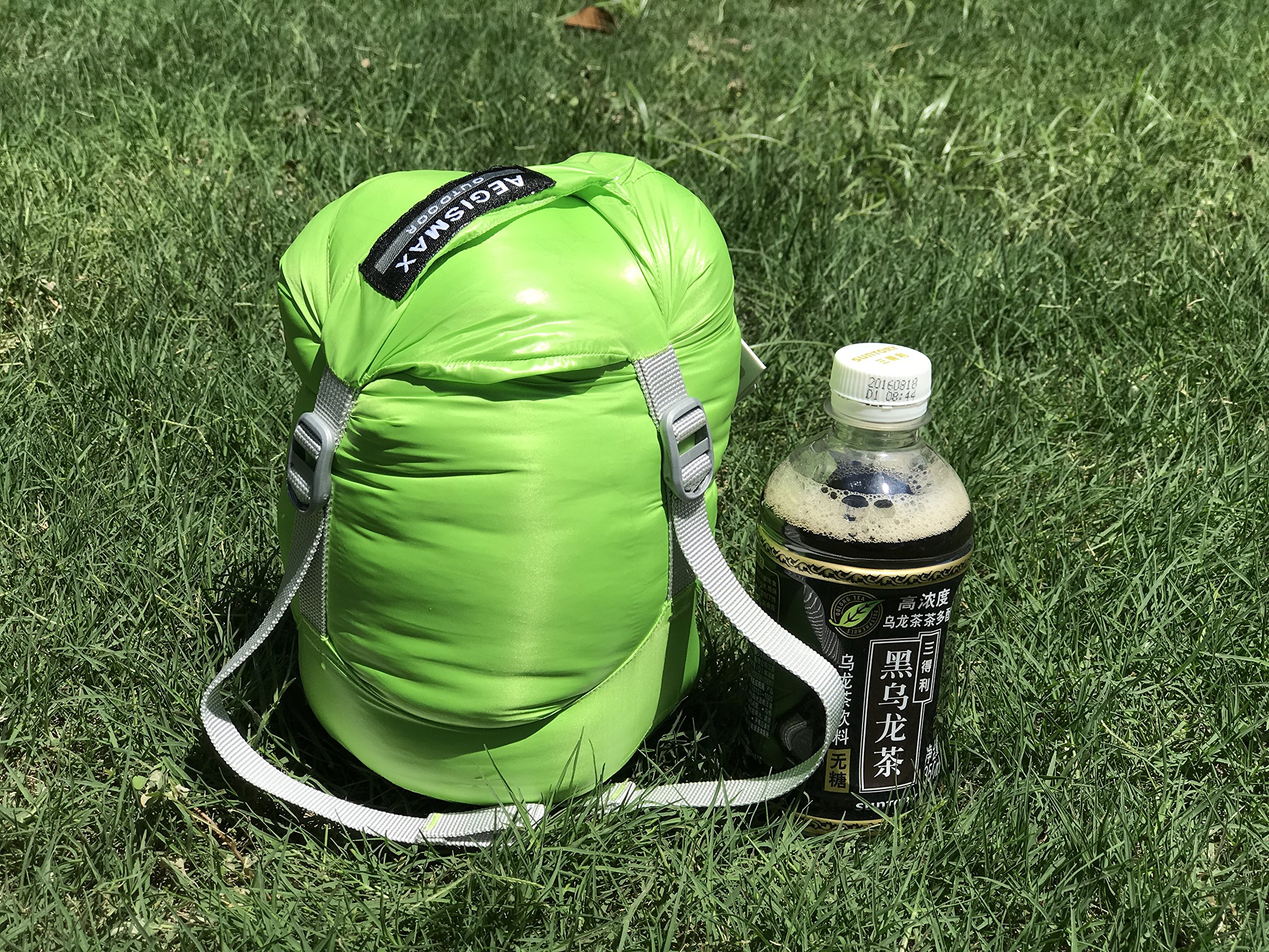 Ultralight 6 Degree 800FP Goose Down Sleeping Bag for Backpacking, Camping & Hiking - Compact & Warm for Men & Women (Green, Regular) - Perfect for Cold Weather Adventures & Outdoor Survival Gear