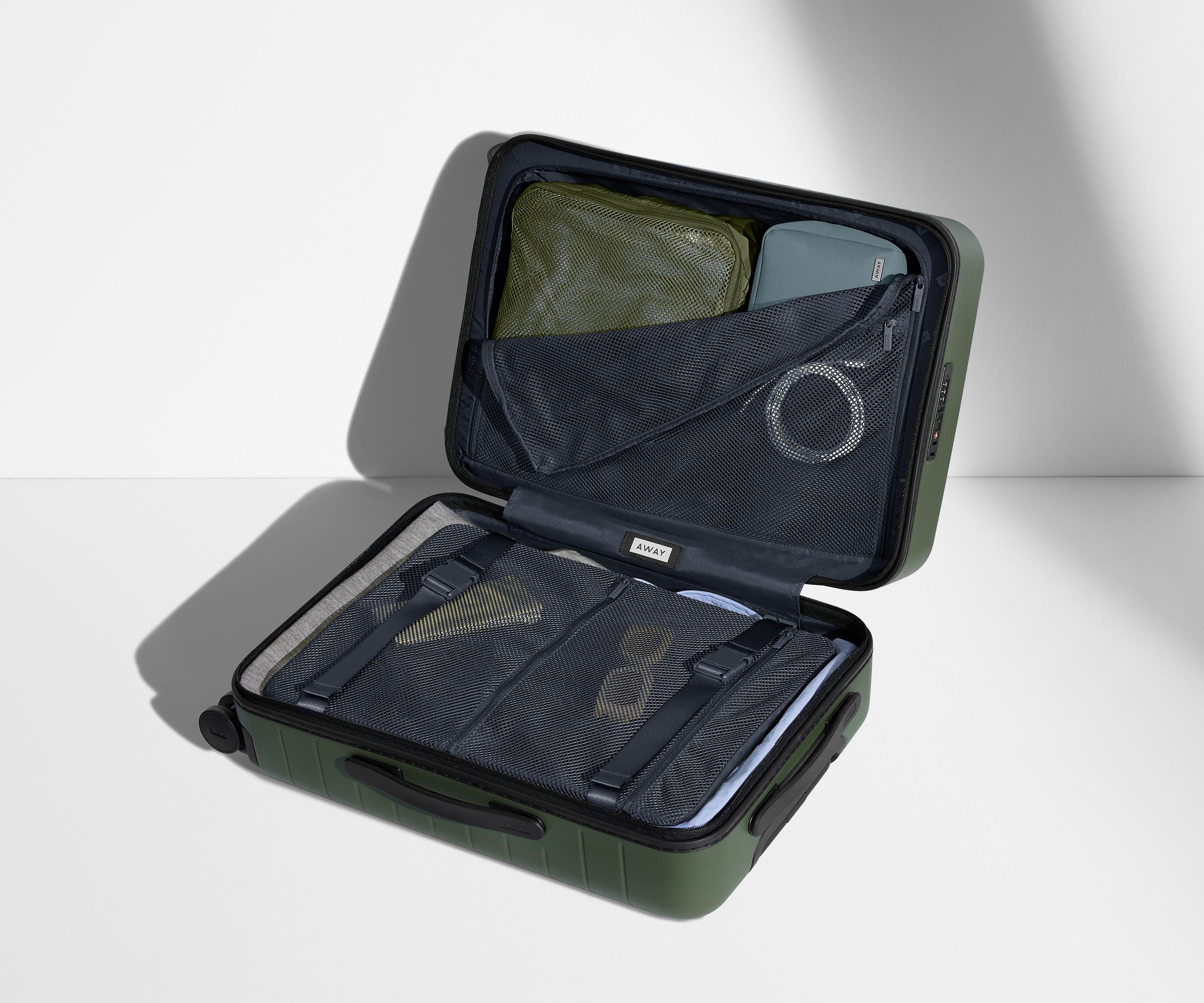 Olive Green Carry On Luggage - Lightweight & Durable Suitcase for Travel, Business Trips & Weekend Getaways