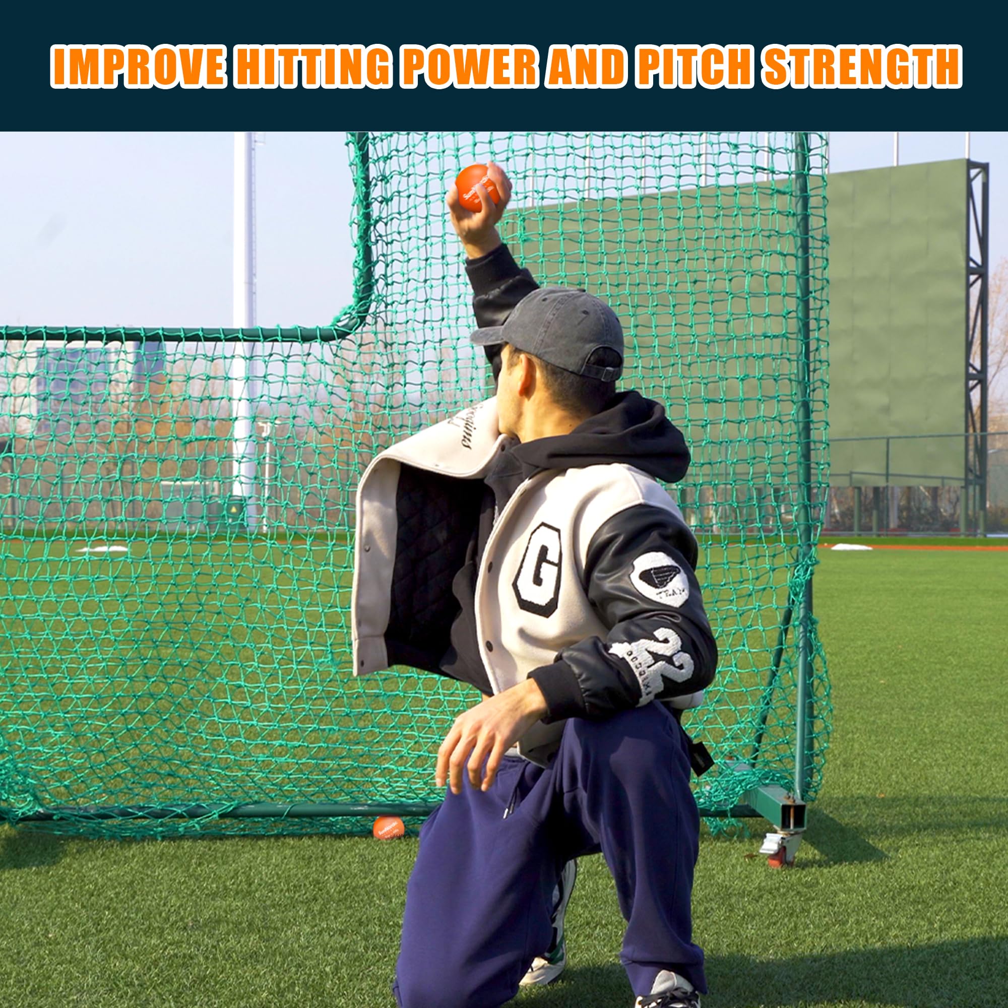 6 Pack Weighted Baseballs Set (16 oz) - Heavy Baseballs for Hitting & Pitching Training - Improve Batting Power & Pitching Accuracy for All Skill Levels - Perfect for Baseball Practice, Softball Training & Home Batting Cage Drills
