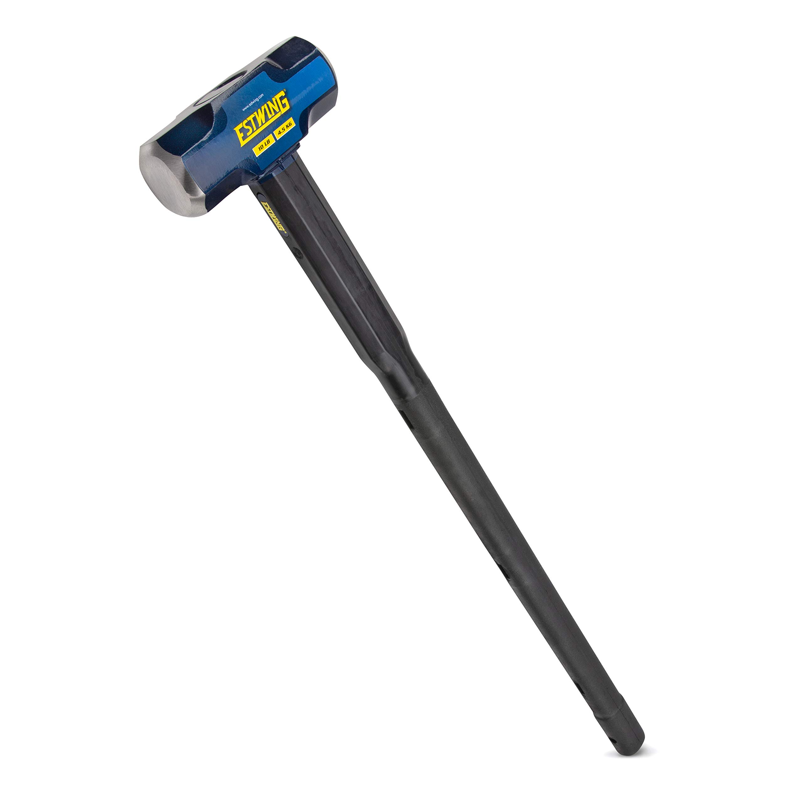 Estwing 10-Pound Hard Face Sledge Hammer - Heavy Duty Demolition & Stake Driving Tool with 50-55 HRC Steel Head, 36-Inch Unbreakable Handle & Vulcanized Rubber Grip - Perfect for Construction, Demolition, and DIY Projects