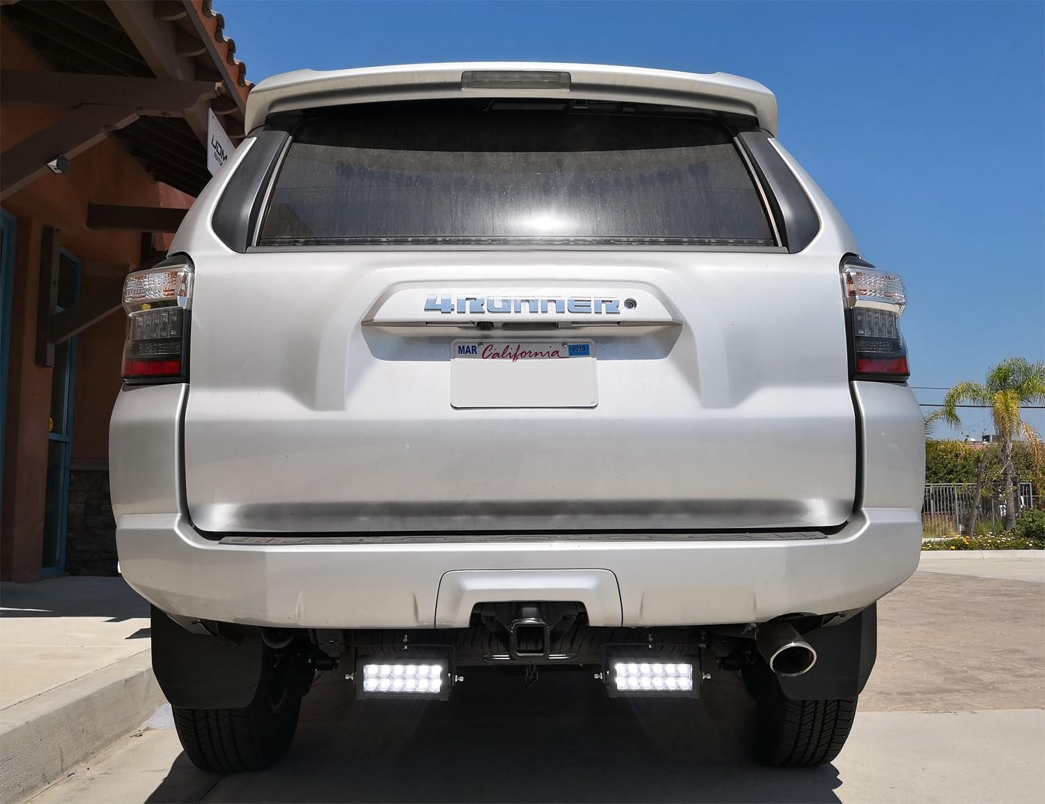 iJDMTOY Rear Bumper Mount LED Reverse Light Bars - 36W High Power LED Work Lights for 2014-2022 Toyota 4Runner - Includes (2) LED Light Bars, Mounting Brackets & Wiring Kit - Perfect for Off-Roading, Camping & Nighttime Backing Safety